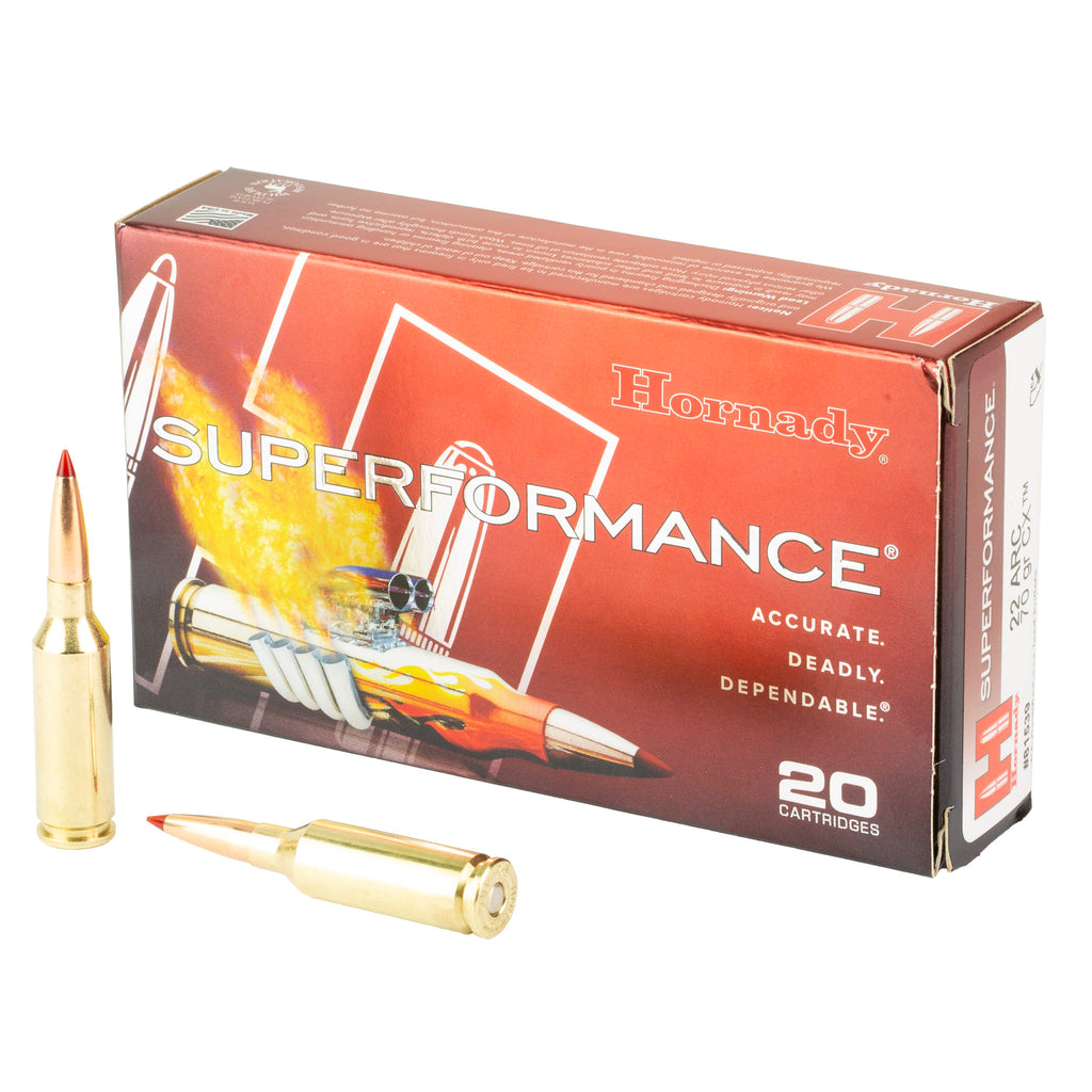 Hornady Superformance 22 ARC 70 Grain CX Ammunition - High-Performance Rifle Rounds