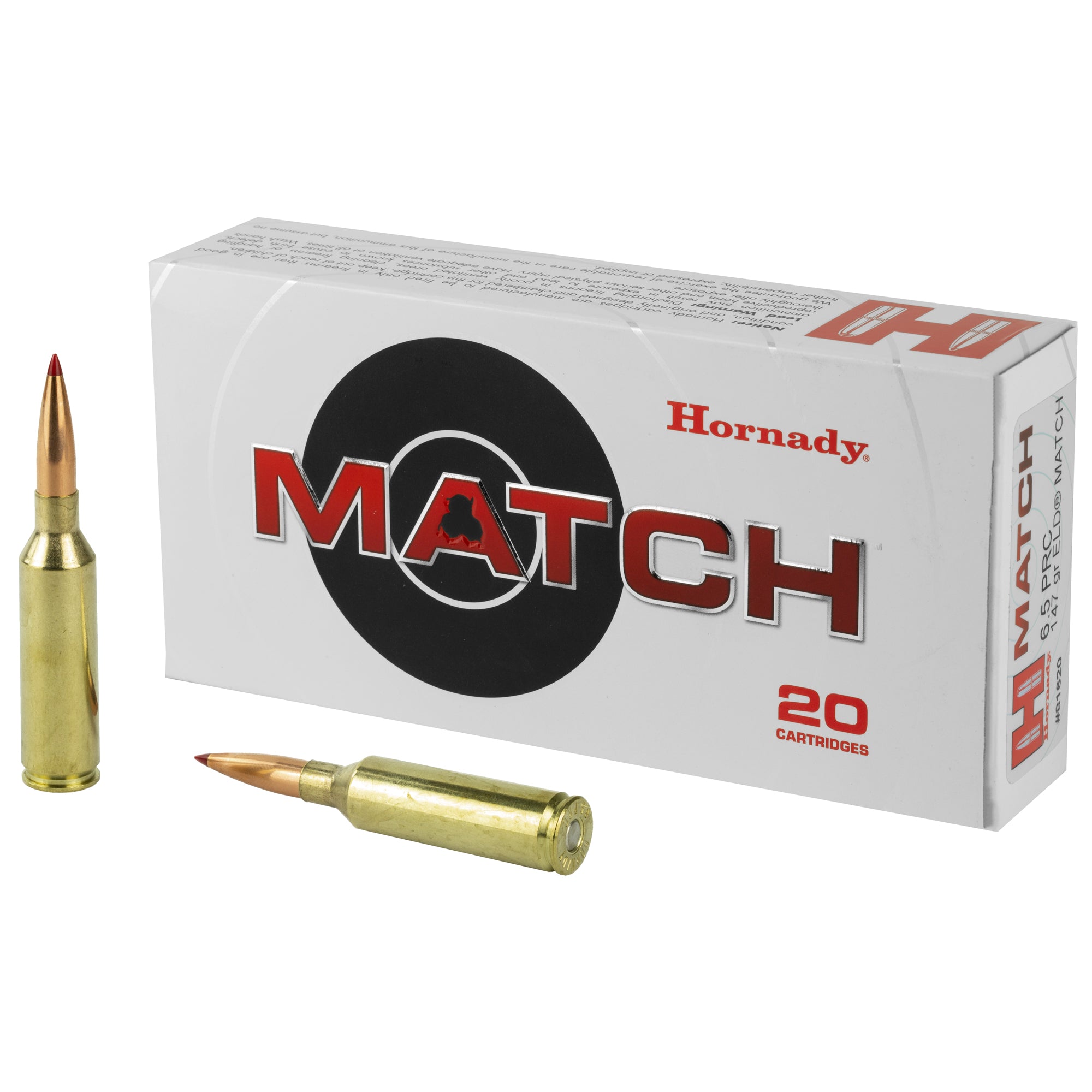 Hornady 6.5 PRC Match ELD Match Rifle Cartridge – 147 Grain, 20 Rounds per Box