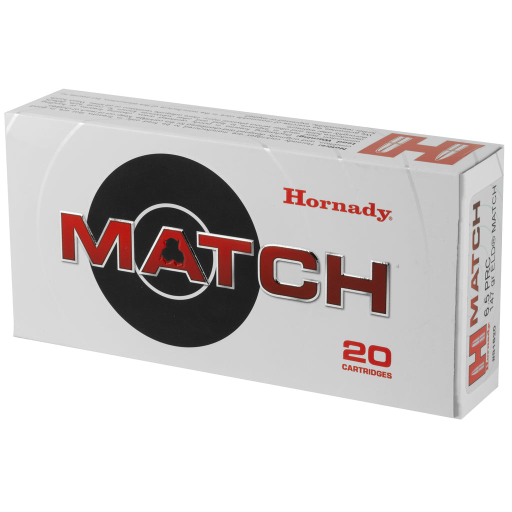 Hornady 6.5 PRC Match ELD Match Rifle Cartridge – 147 Grain, 20 Rounds per Box