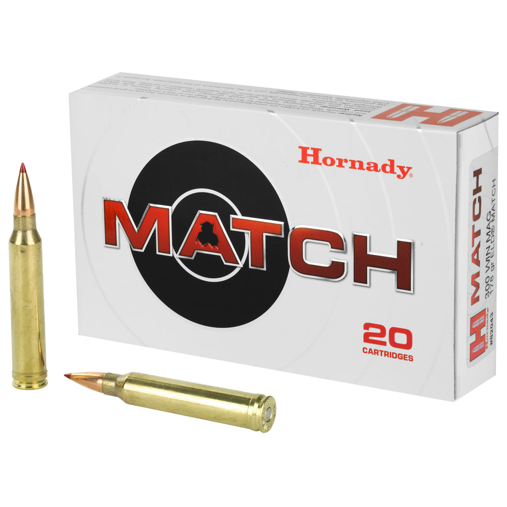 Hornady 300 Winchester Magnum 178-Grain ELD Match Ammunition (Part #82043)
