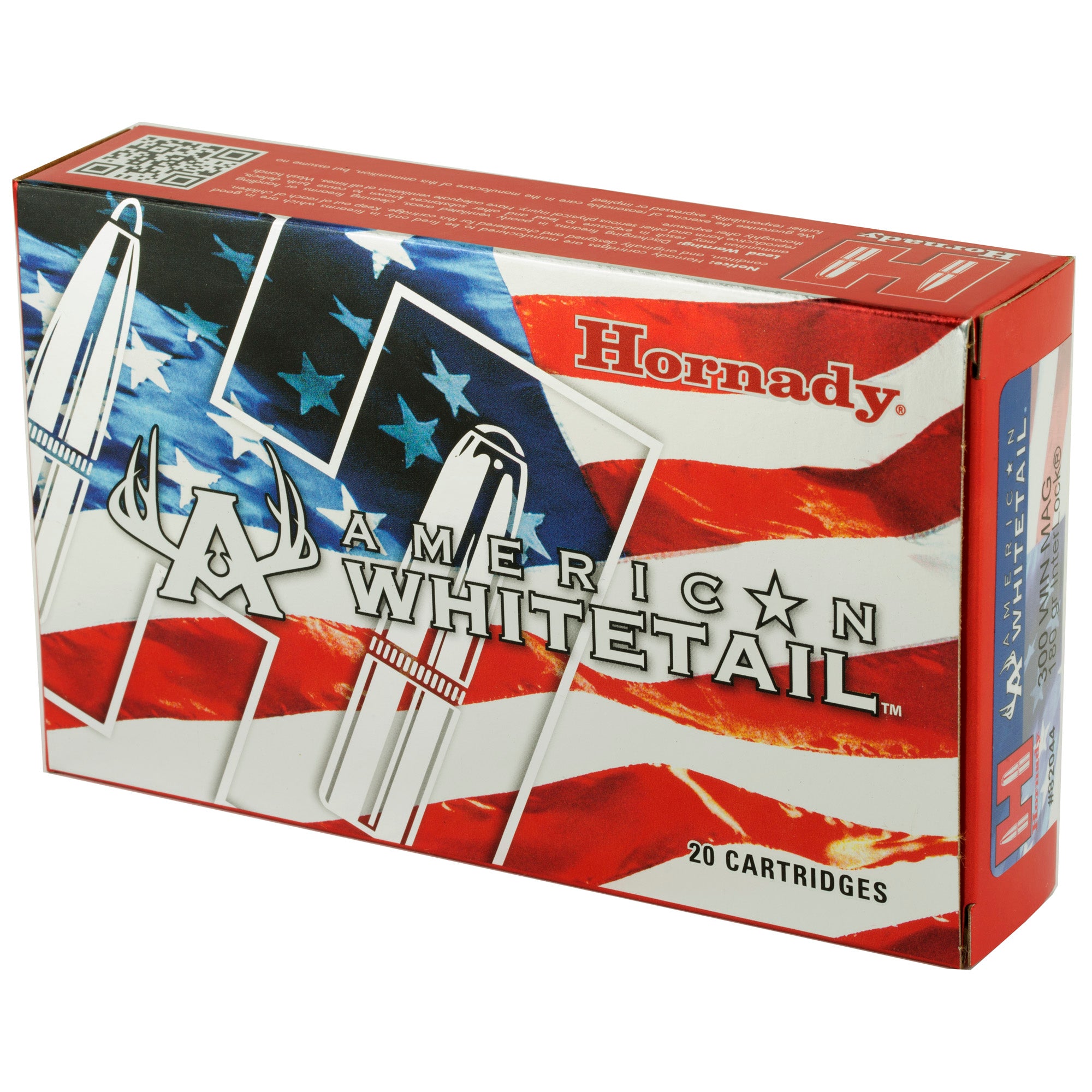 Hornady American Whitetail 300 Winchester Magnum 180-Grain InterLock Ammunition - 20 Rounds per Box