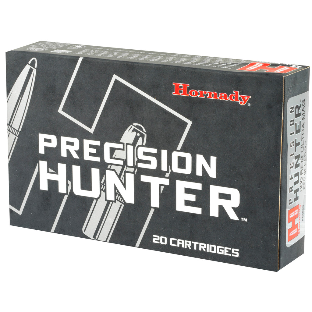 Hornady Precision Hunter 300 Remington Ultra Magnum ELD-X 220-Grain Ammunition, 20 Rounds Per Box