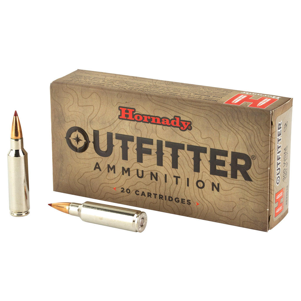 Hornady Outfitter 300 Winchester Short Magnum 180 Grain CX Ammunition, 20 Rounds per Box
