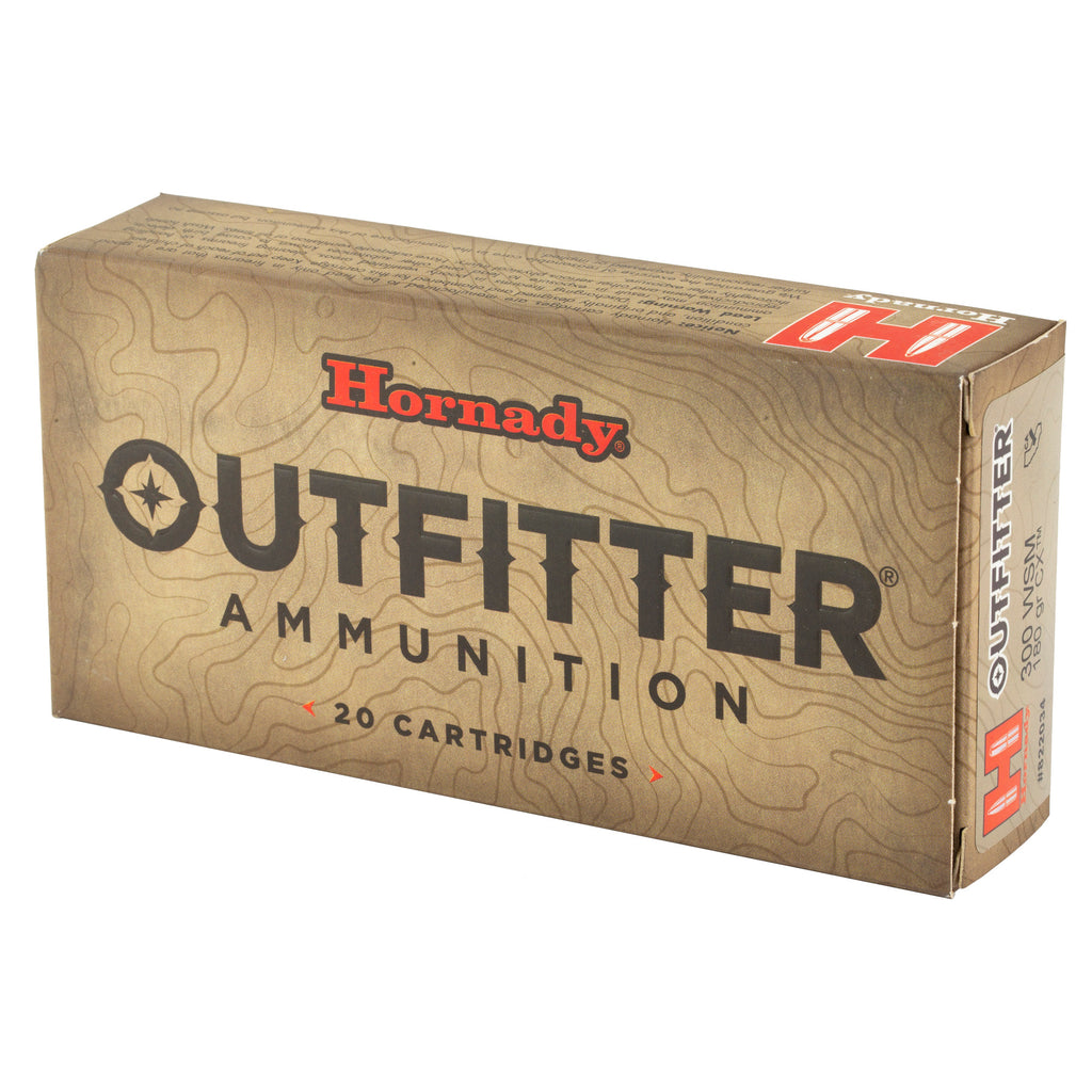Hornady Outfitter 300 Winchester Short Magnum 180 Grain CX Ammunition, 20 Rounds per Box