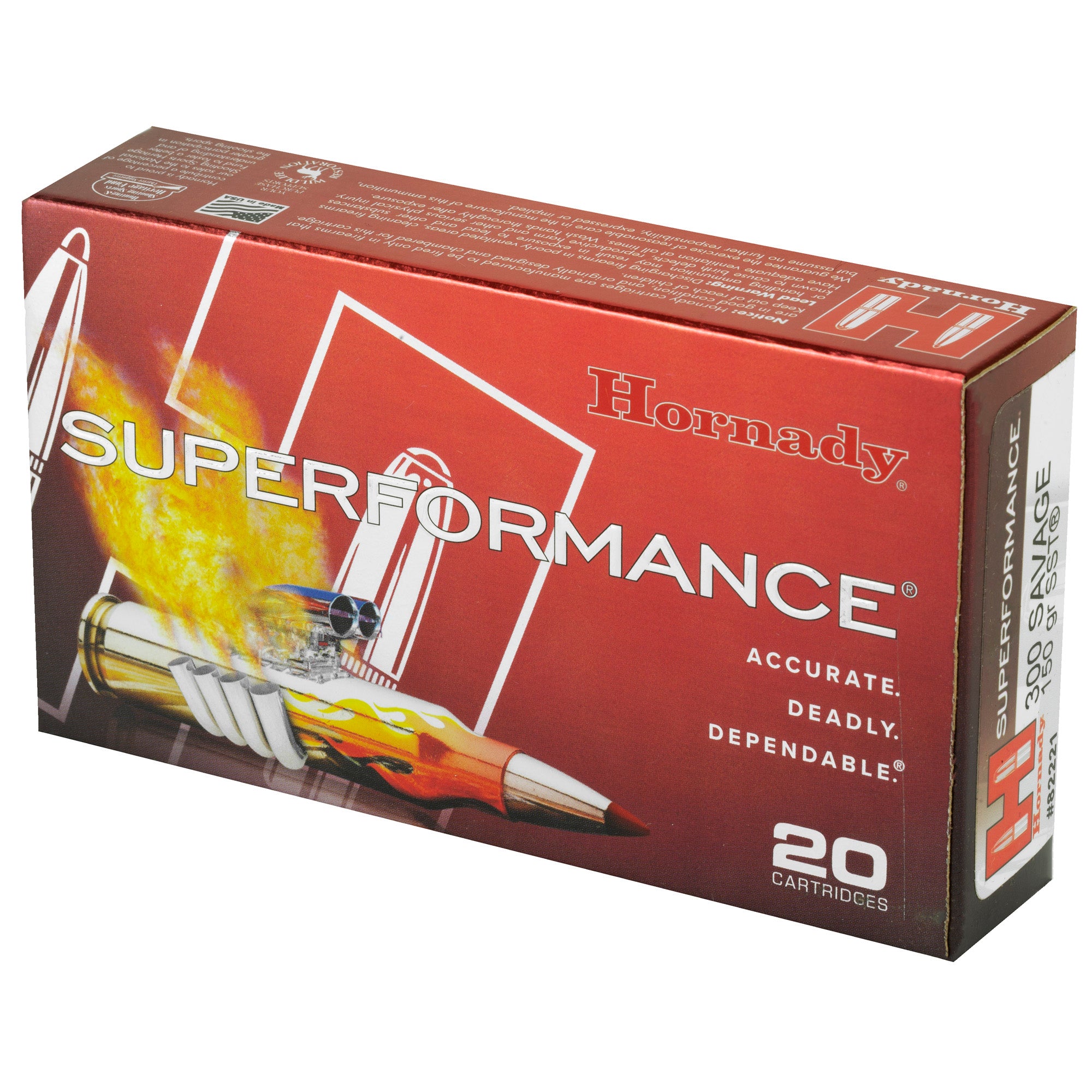Hornady Superformance SST 150 Grain .300 Savage Ammunition - 20 Rounds