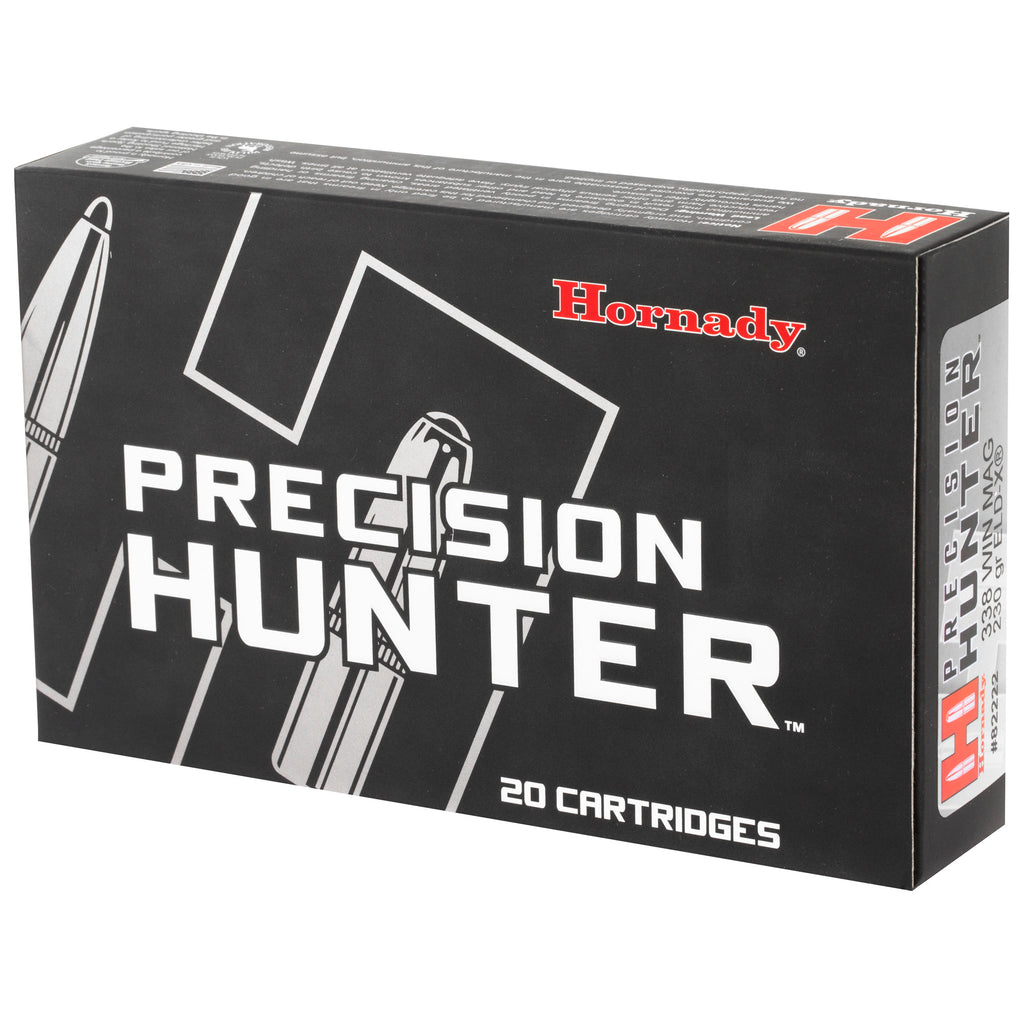 Hornady Precision Hunter 338 Winchester 230-Grain ELD-X Bullet Ammunition - 20 Rounds per Box