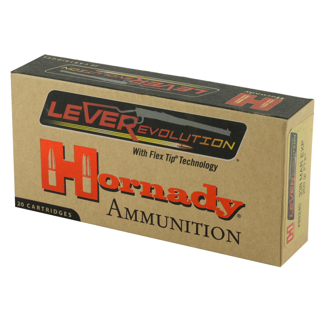 Hornady LeverEvolution 338 Marlin Express 200-Grain FlexTip Ammunition - 20 rounds per box