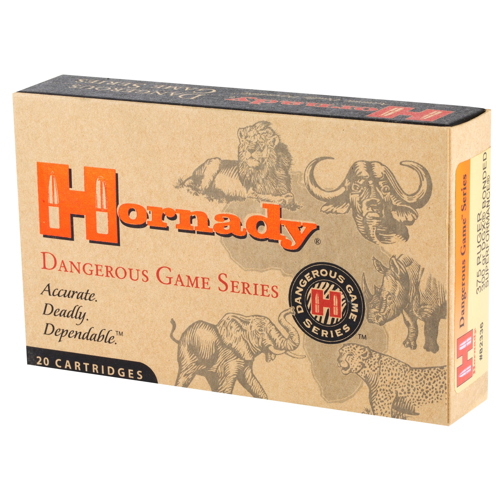 Hornady Dangerous Game Series 375 Ruger 300-Grain DGX Bonded Ammunition (20 Rounds per Box)