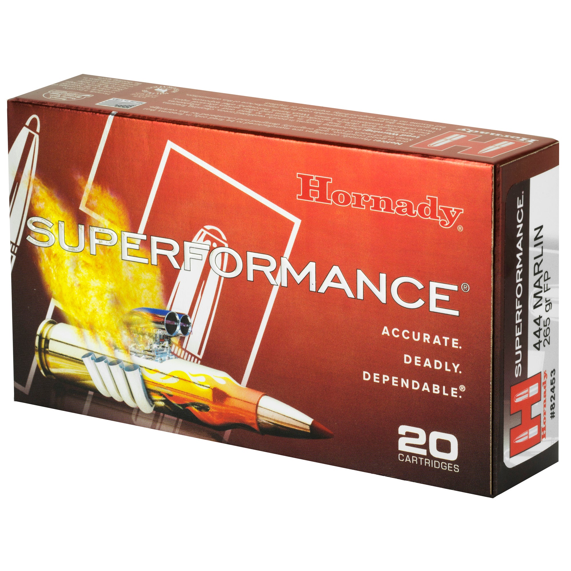 Hornady Superformance 444 Marlin 265-Grain InterLock Rifle Ammunition (20 Rounds per Box)