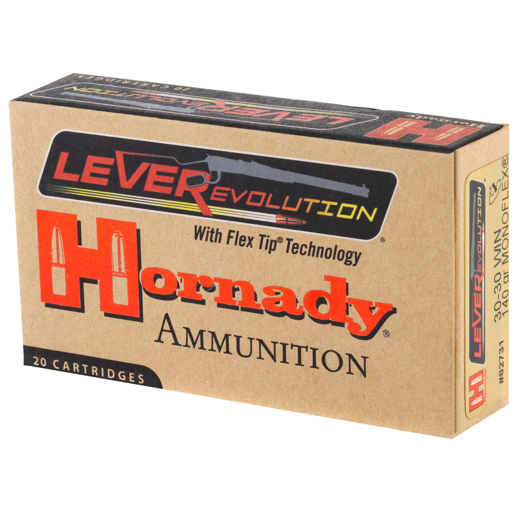 Hornady LeverEvolution MonoFlex Ammunition for 30-30 Winchester, 140 Grain, 20 Rounds per Box