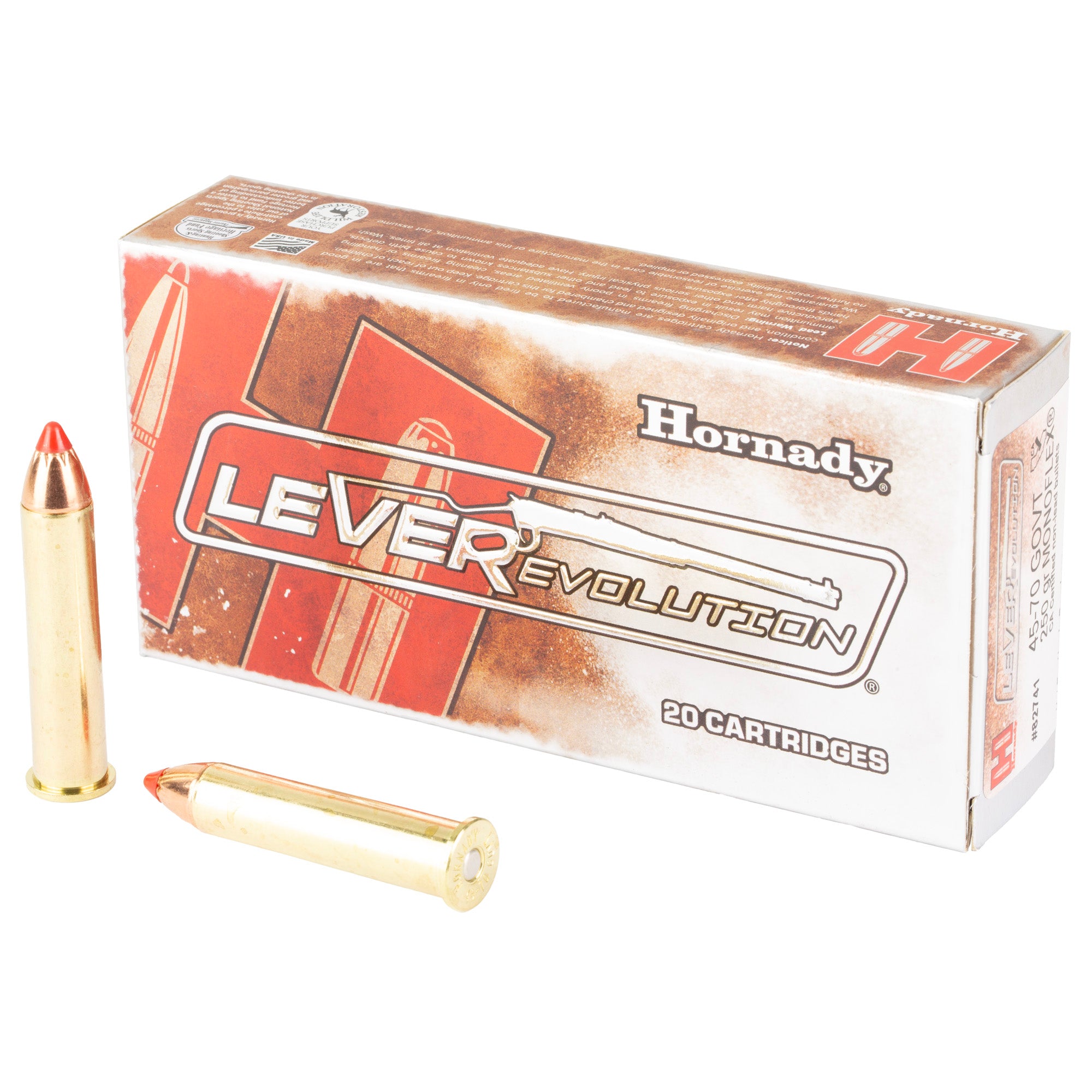 Hornady LeverEvolution MonoFlex 45-70 Government 250-Grain Ammunition (20/200)