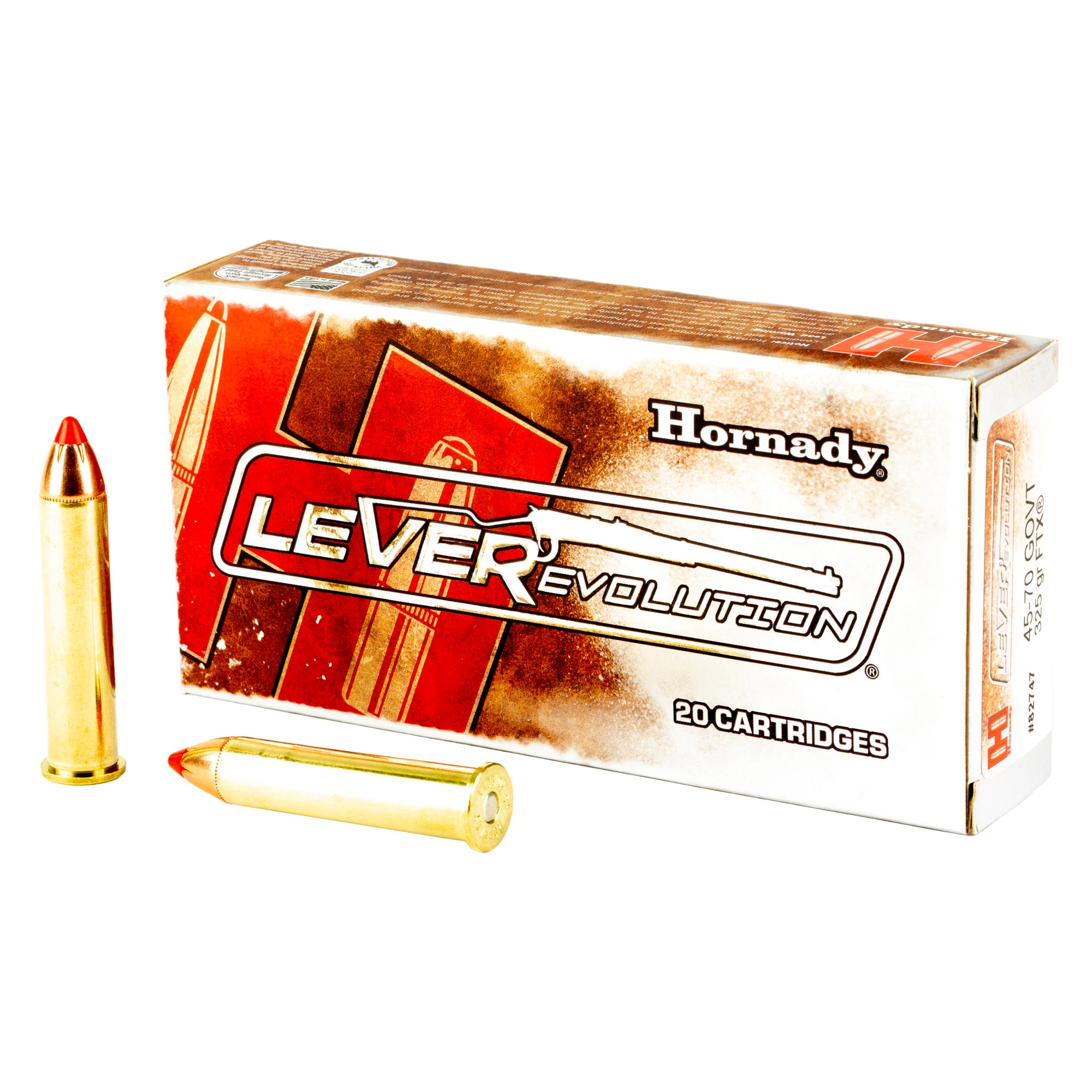 Hornady LeverEvolution 45-70 Government 325-Grain FlexTip Ammo, 20 Rounds per Box