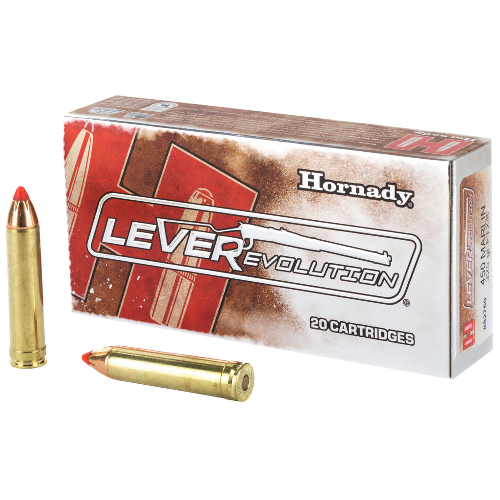 Hornady LeverEvolution 450 Marlin FlexTip Ammunition, 325 Grain - 20 Rounds Per Box