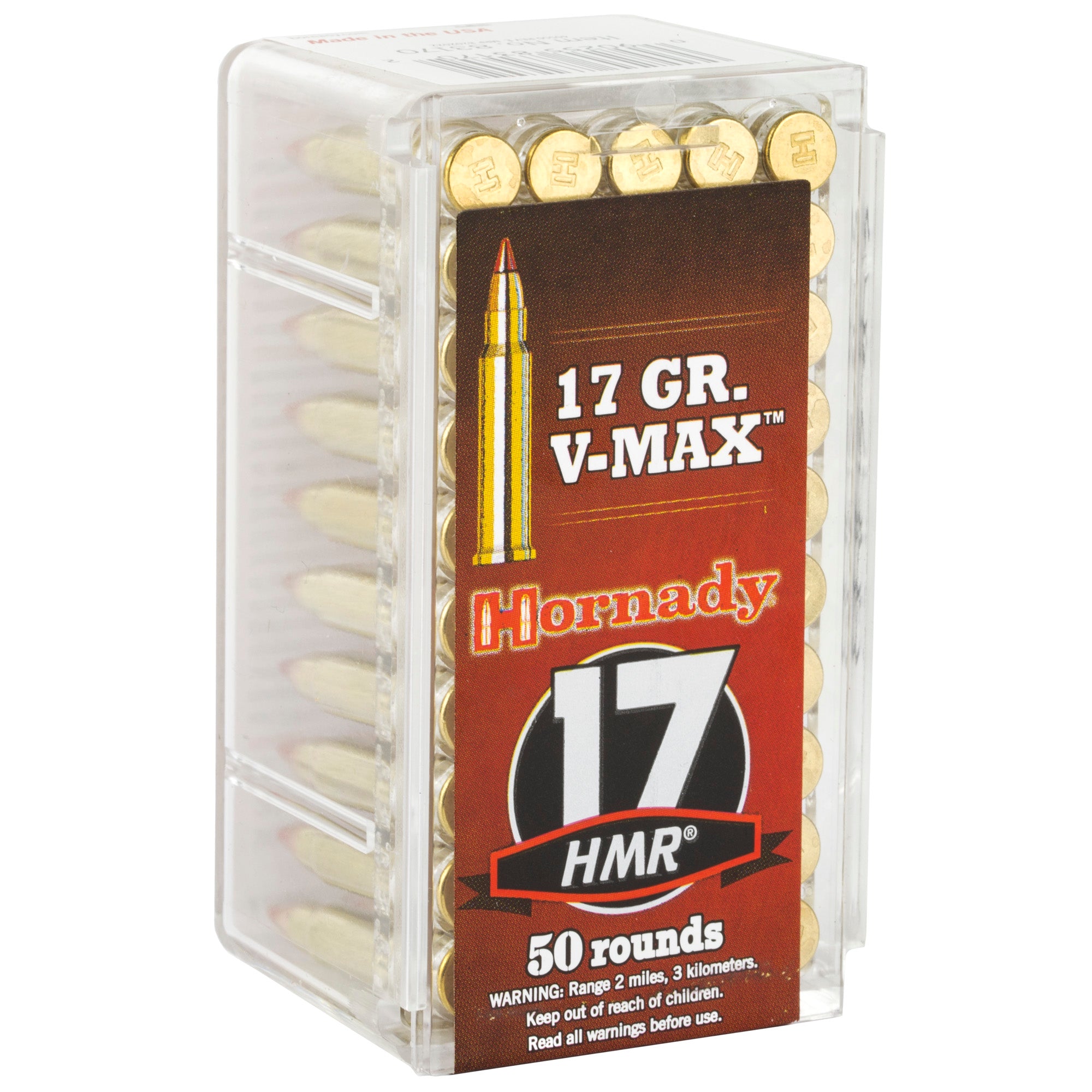 Hornady Varmint Express 17 HMR 17-Grain V-Max Ammunition - 50 Rounds
