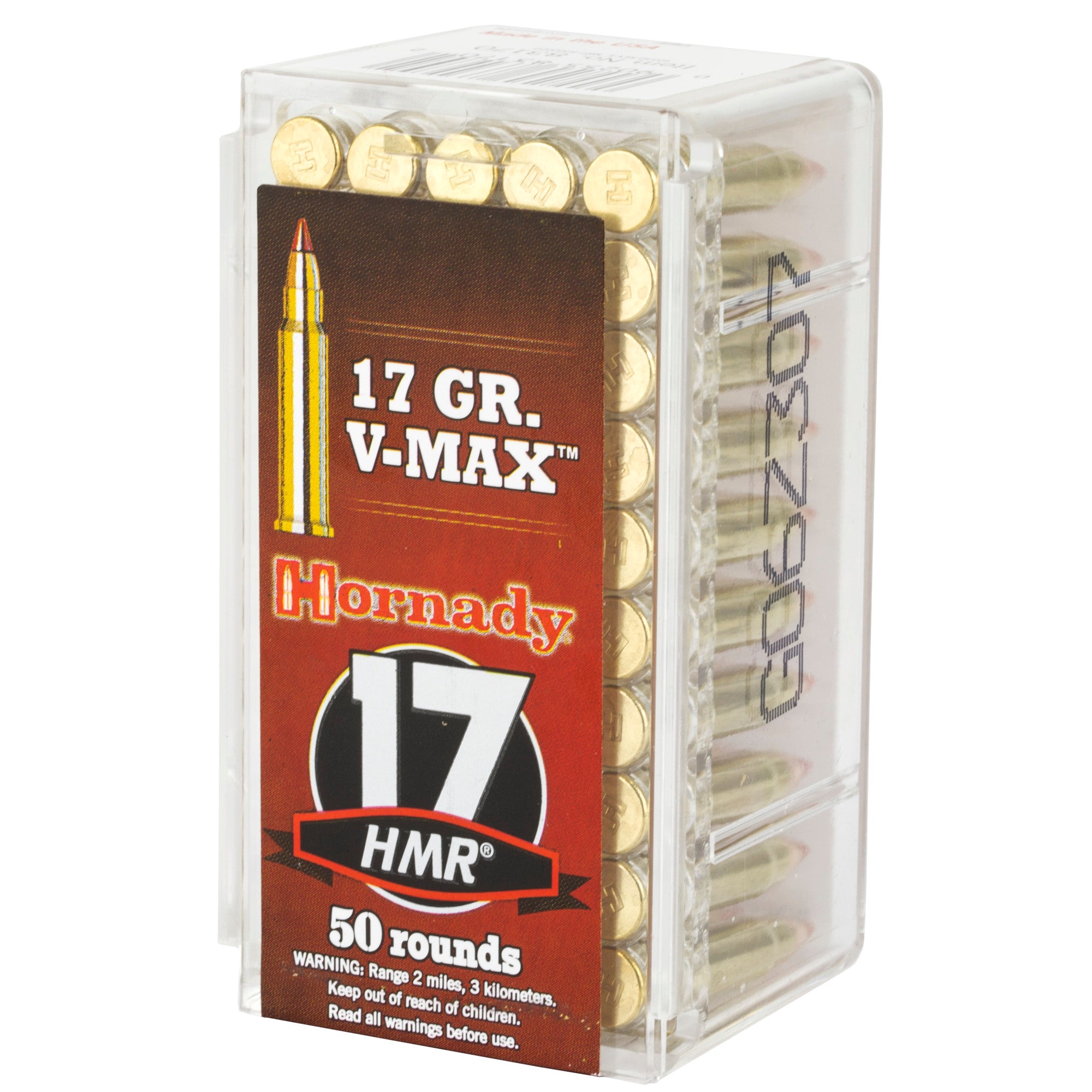 Hornady Varmint Express 17 HMR 17-Grain V-Max Ammunition - 50 Rounds