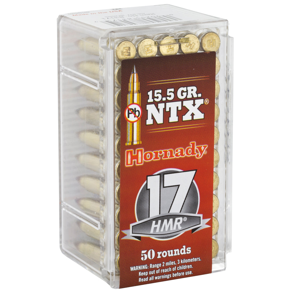 Hornady Varmint Express 17 HMR 15.5-Grain NTX Ammunition - 50 Rounds