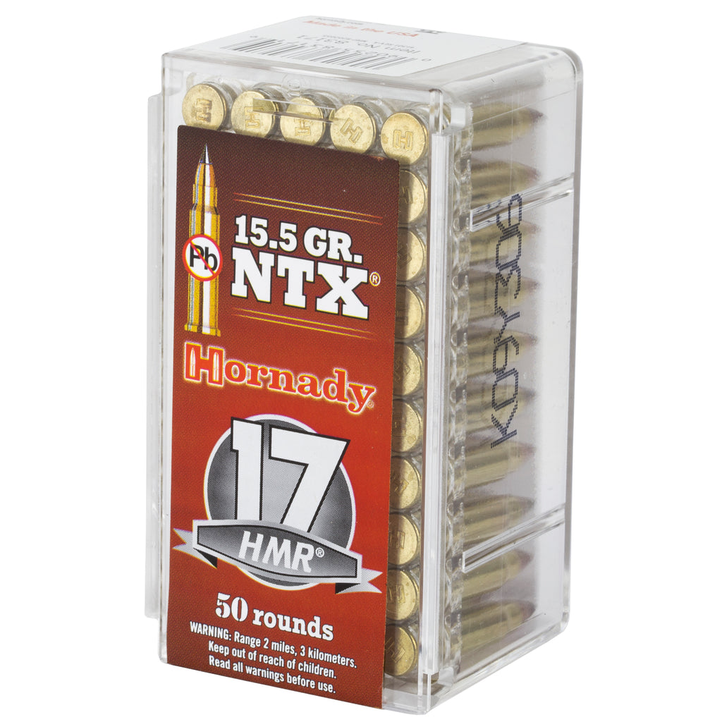 Hornady Varmint Express 17 HMR 15.5-Grain NTX Ammunition - 50 Rounds