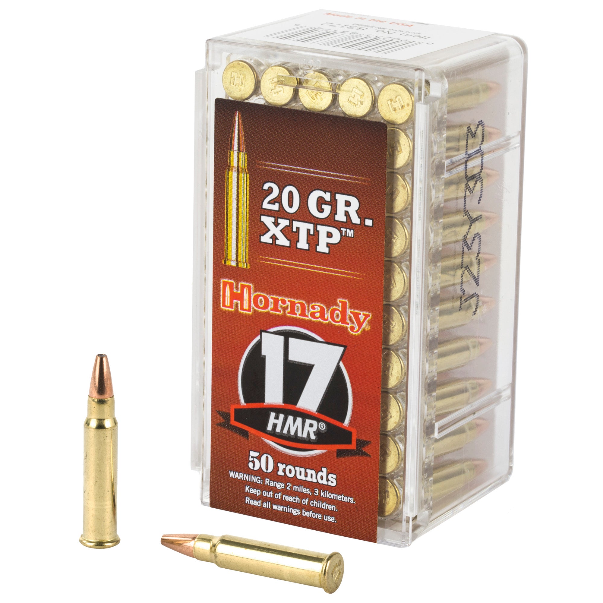 Hornady Varmint Express 17 HMR 20-Grain XTP Ammunition (50 rounds per box)