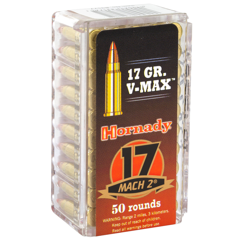 Hornady Varmint Express 17 Hornady Mach 2 17-Grain V-Max Ammunition, 50 Rounds per Box