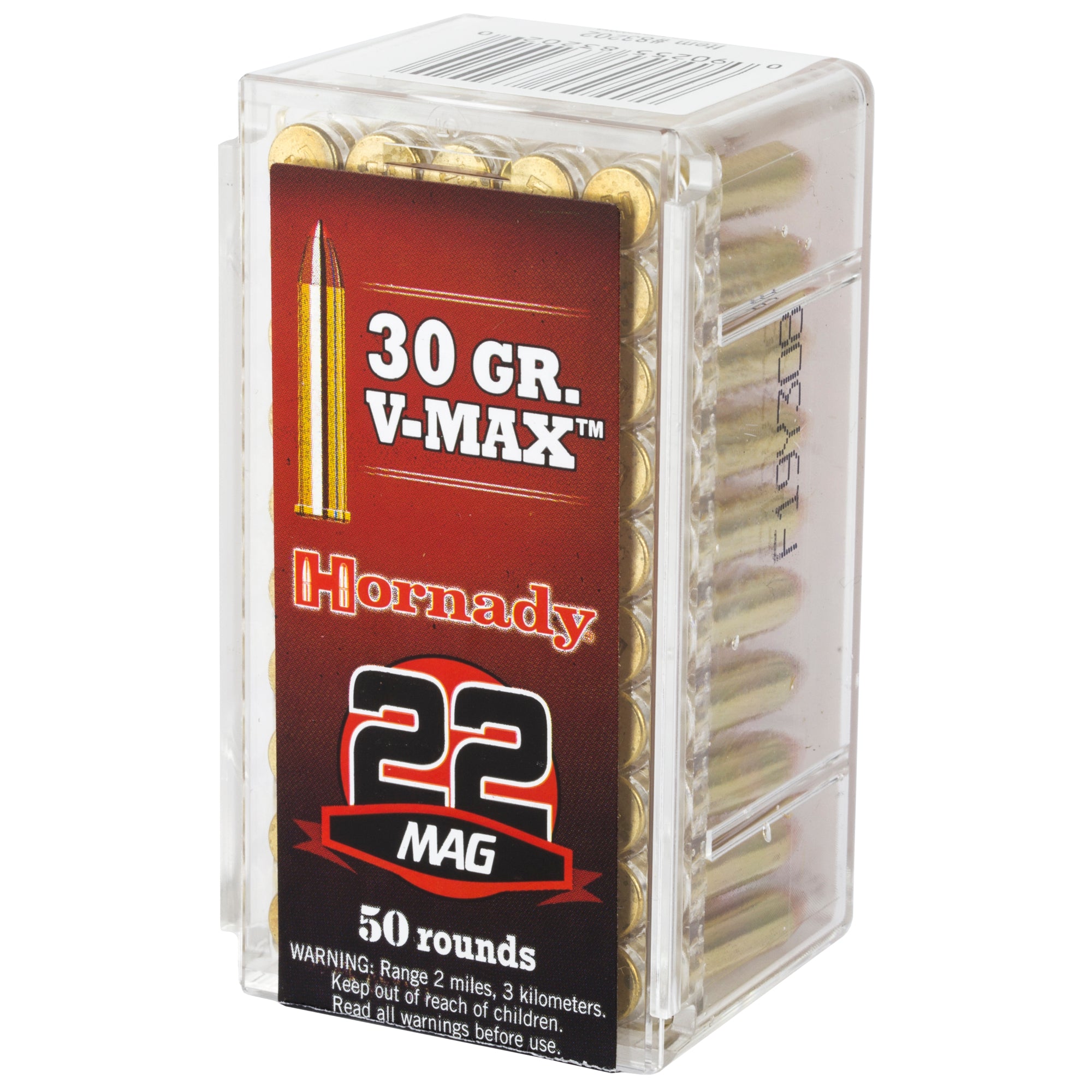 Hornady Varmint Express .22 Winchester Magnum Rimfire (WMR) Ammo - 30 Grain V-Max