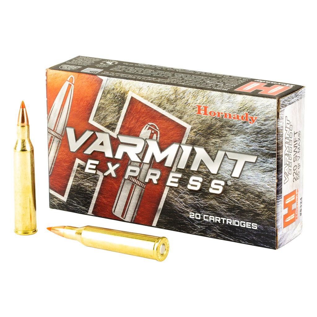Hornady Varmint Express .220 Swift 55 Grain V-Max Ammunition (20 Rounds)