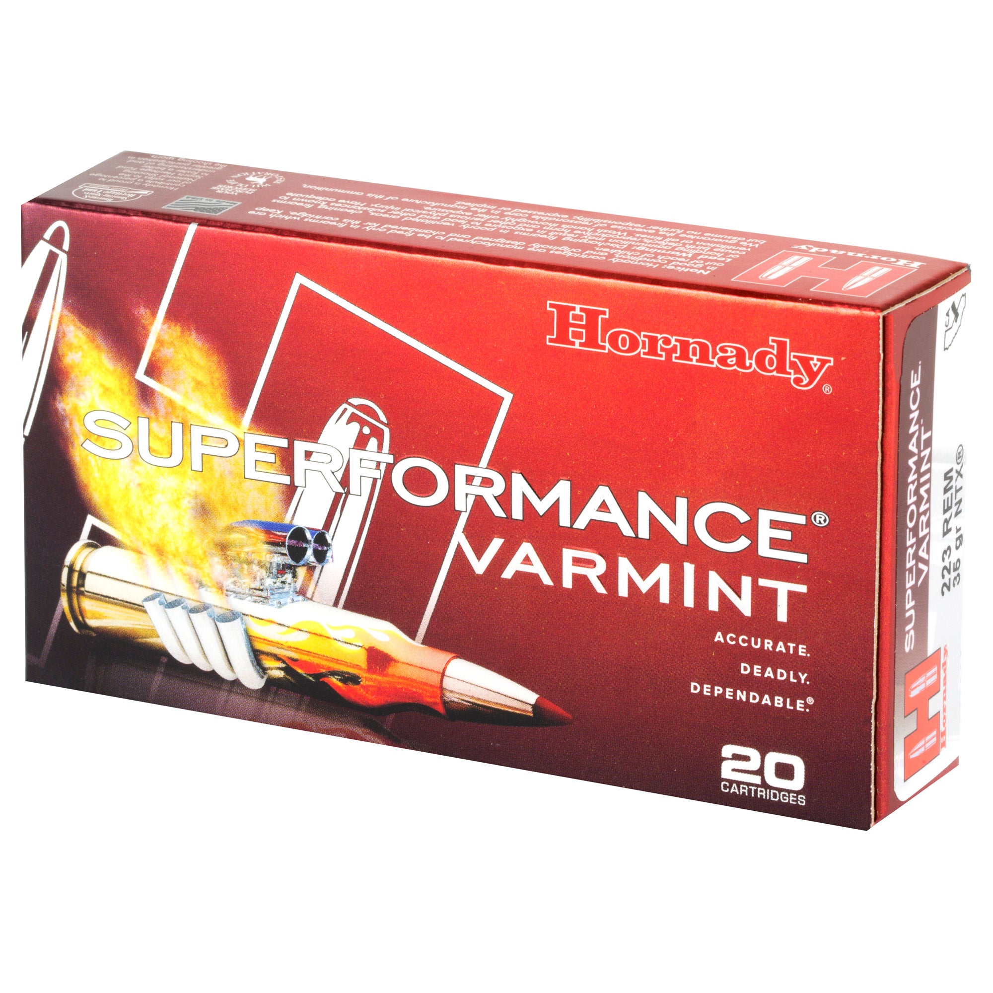 Hornady Superformance Varmint .223 Remington 35 Grain NTX Ammunition - 20 Rounds