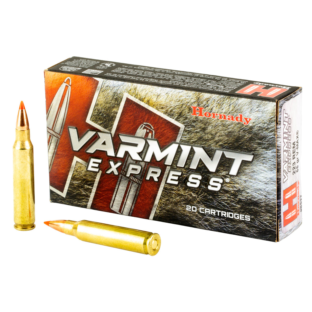 Hornady Varmint Express .223 Remington 55 Grain V-Max Ammunition - 20 Rounds