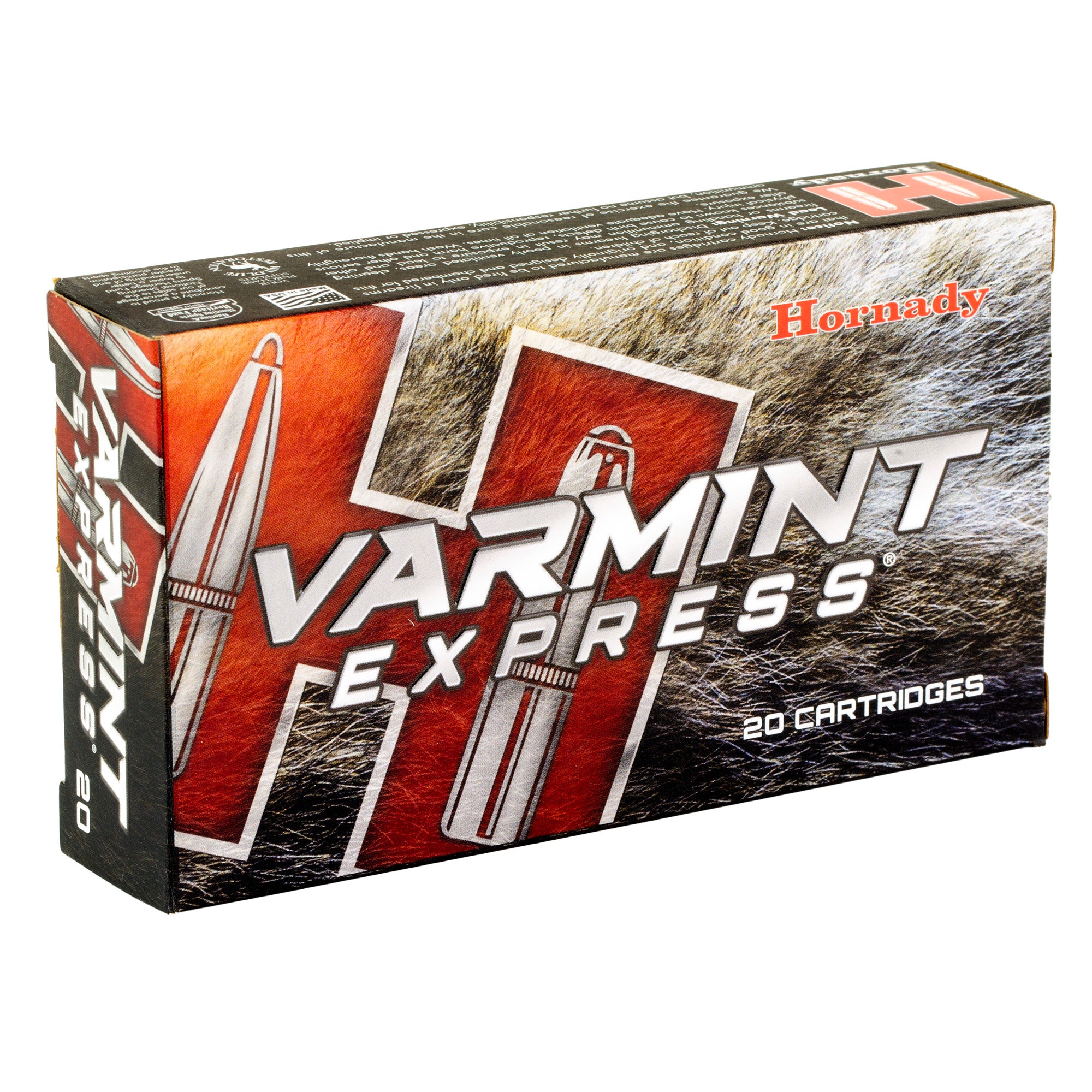Hornady Varmint Express 22-250 Remington 55 Grain V-Max Ammunition - 20 Rounds Per Box
