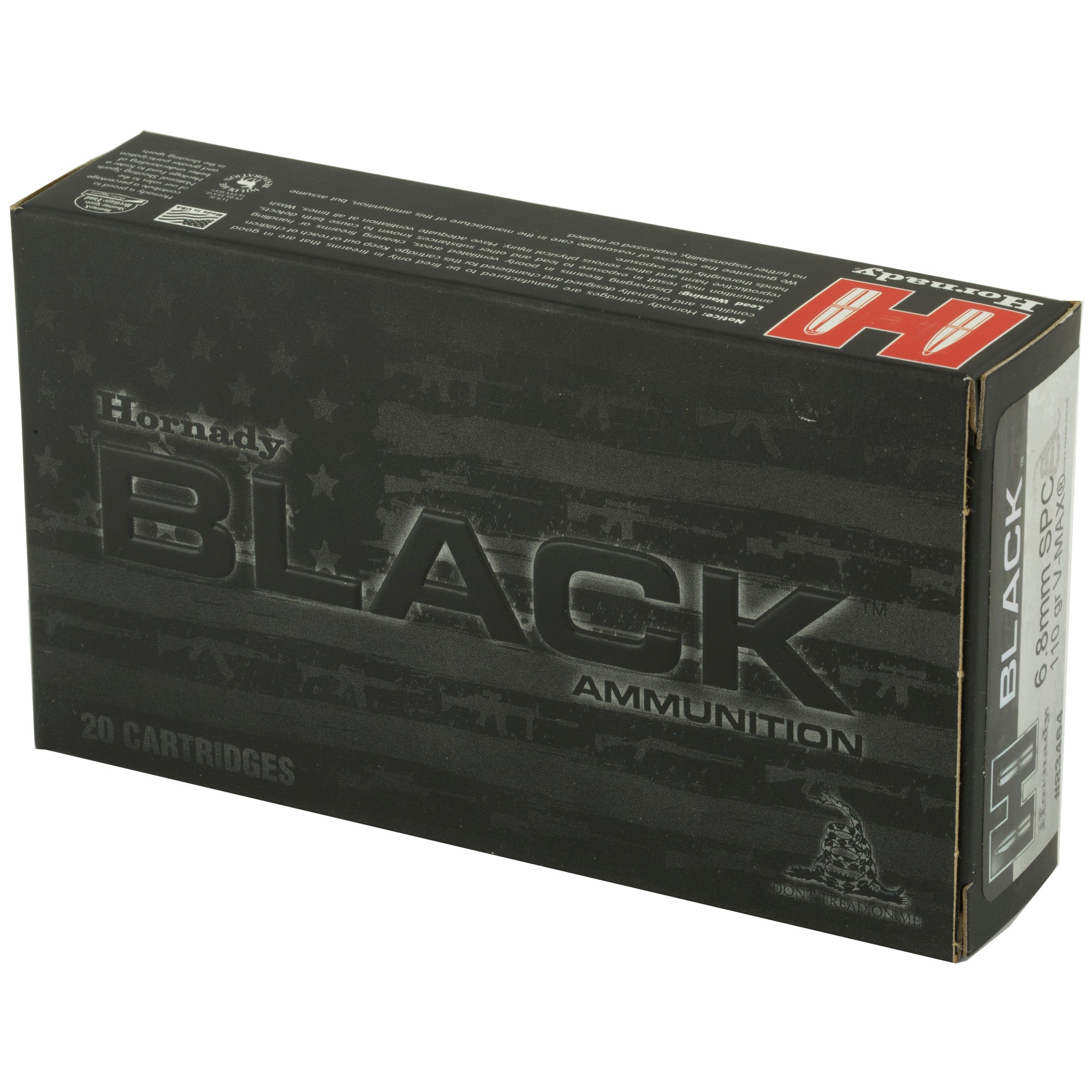 Hornady Black 6.8 SPC 110 Grain V-Max Ammunition - Reliable Hunting and Tactical Load