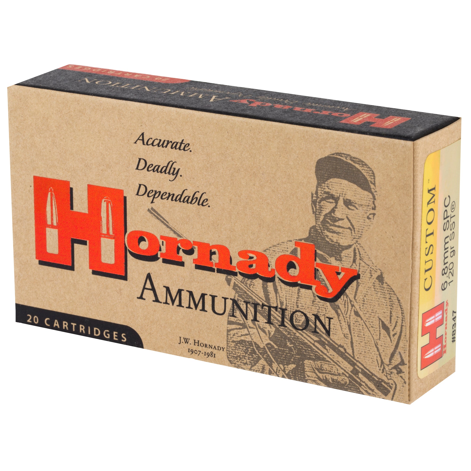 Hornady Custom 6.8mm SPC 120 Grain SST Ammunition - Box of 20 Rounds