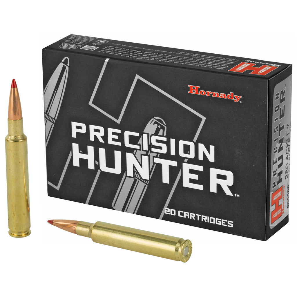 Hornady Precision Hunter ELD-X .280 Ackley Improved 162-Grain Bullet – 20 Rounds per Box, 200 per Case
