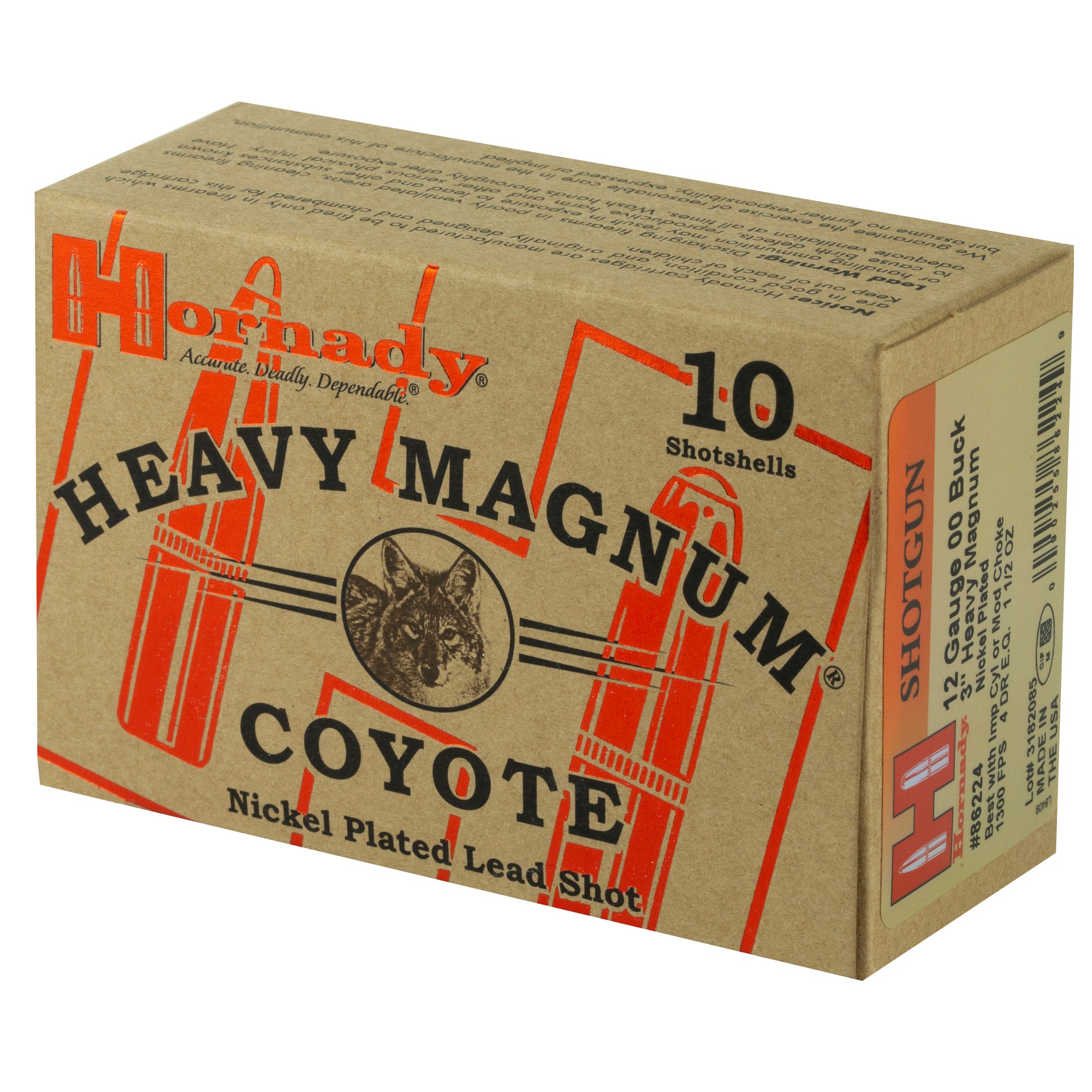 Hornady Heavy Magnum 12 Gauge 3-Inch Buckshot, 00 Buck, 10 Rounds per Box