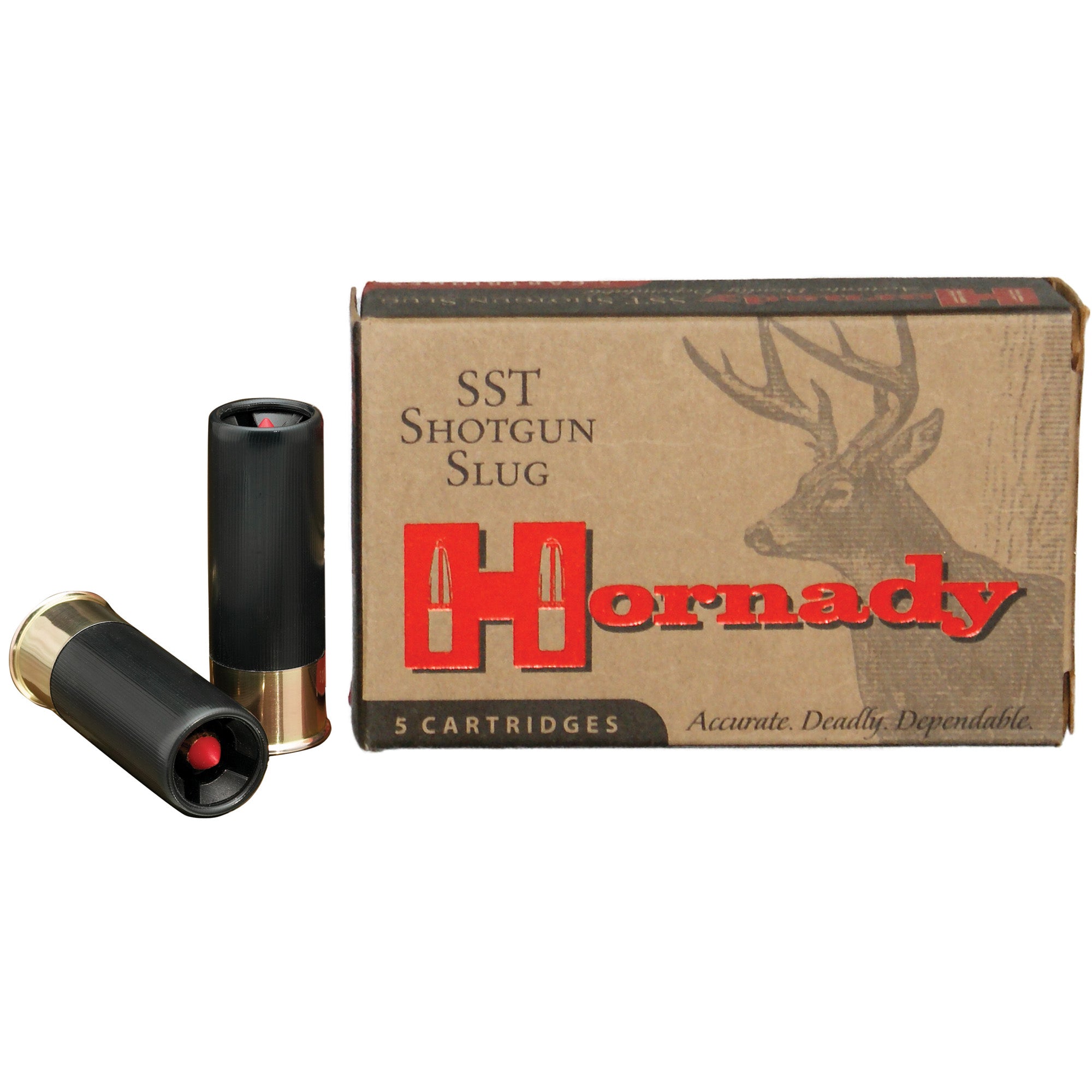 Hornady SST 12 Gauge 2.75 Inch Sabot Slug – 300 Grain, Pack of 5