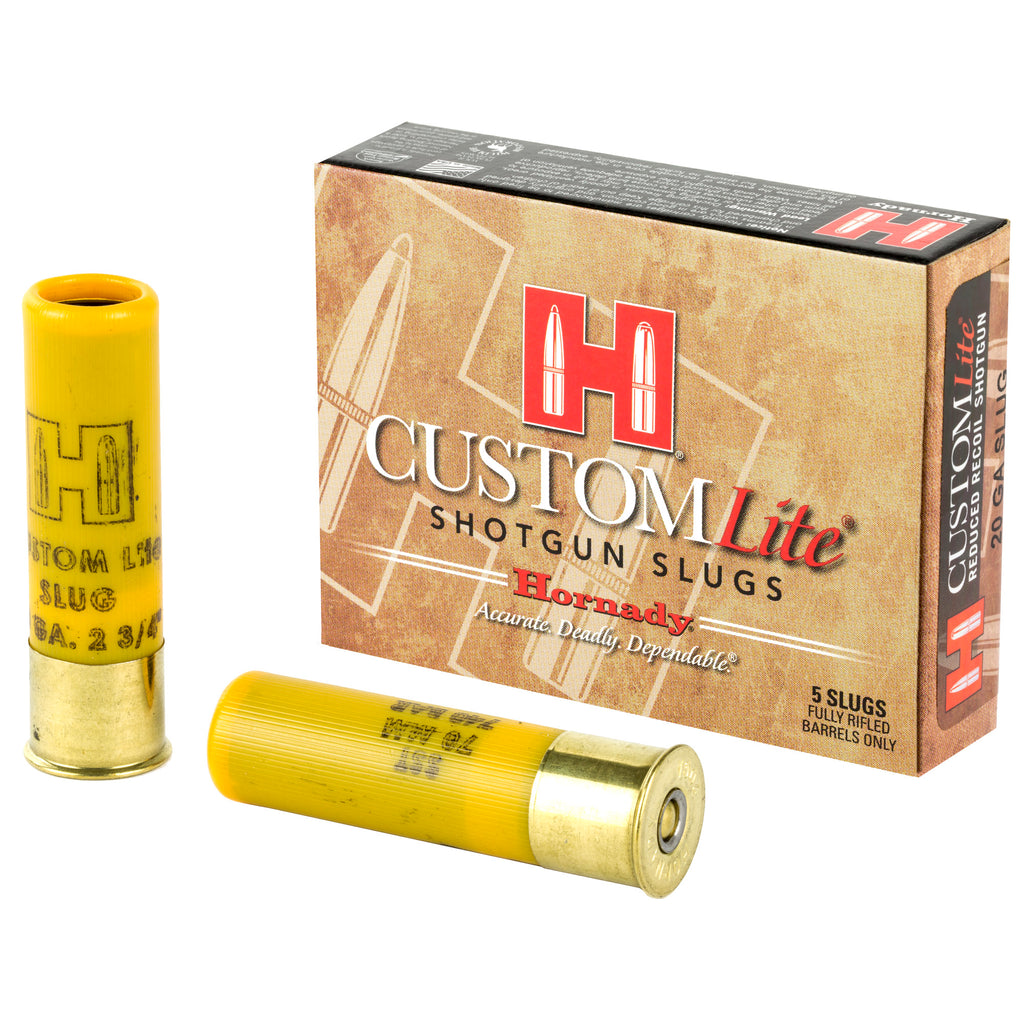 Hornady Custom Lite 20 Gauge Sabot Slug Ammo – Reduced Recoil for Enhanced Shooting Comfort