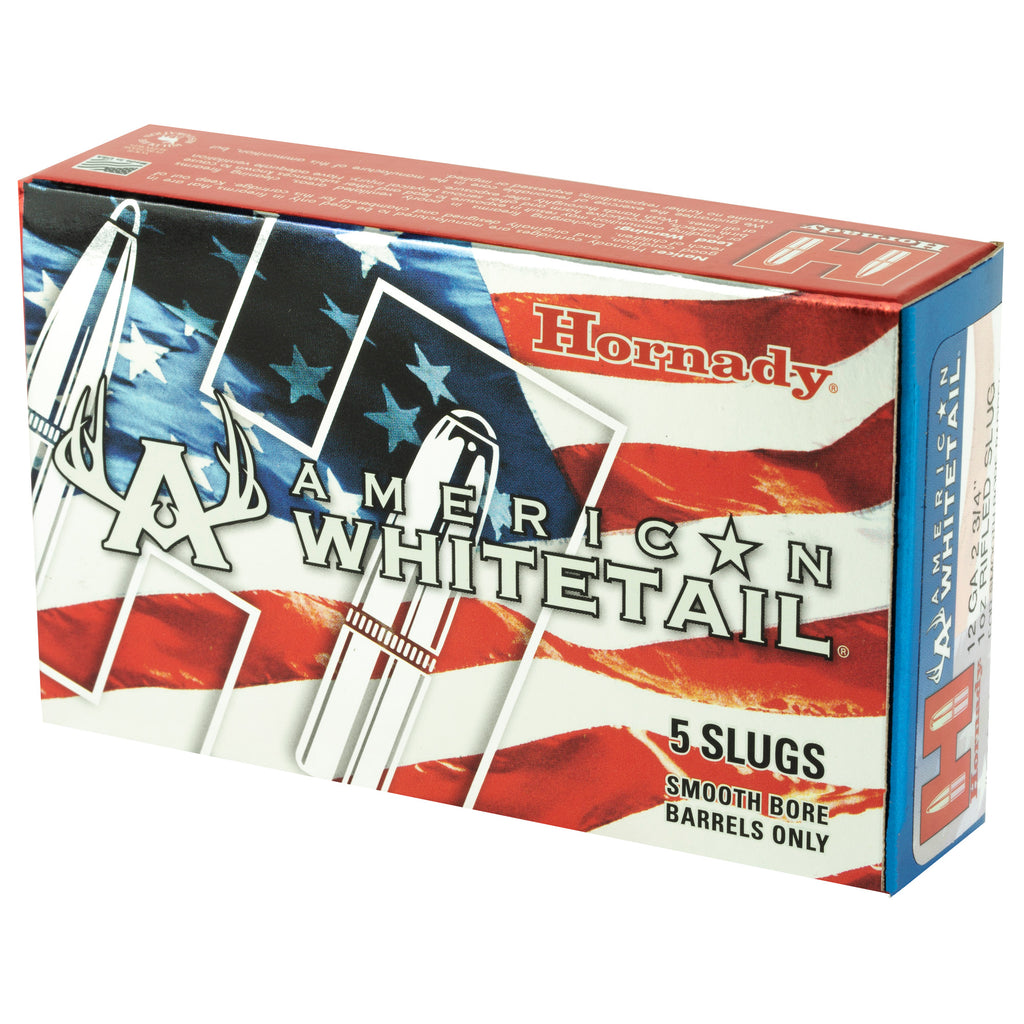 Hornady American Whitetail 12 Gauge Rifled Slug - 1 oz, 5 Pack