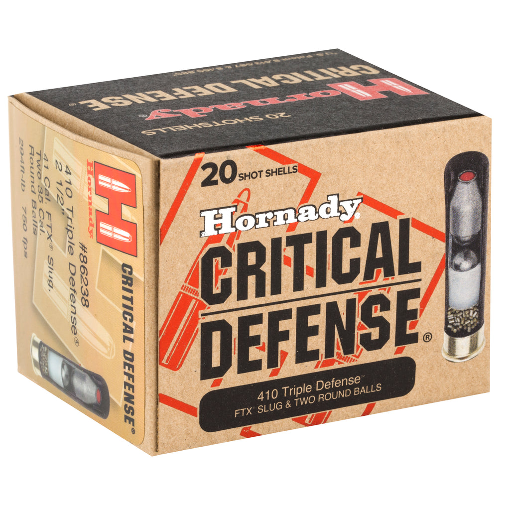 Hornady Critical Defense 410 Bore 2.5-Inch Slug Ammunition – 20 Rounds