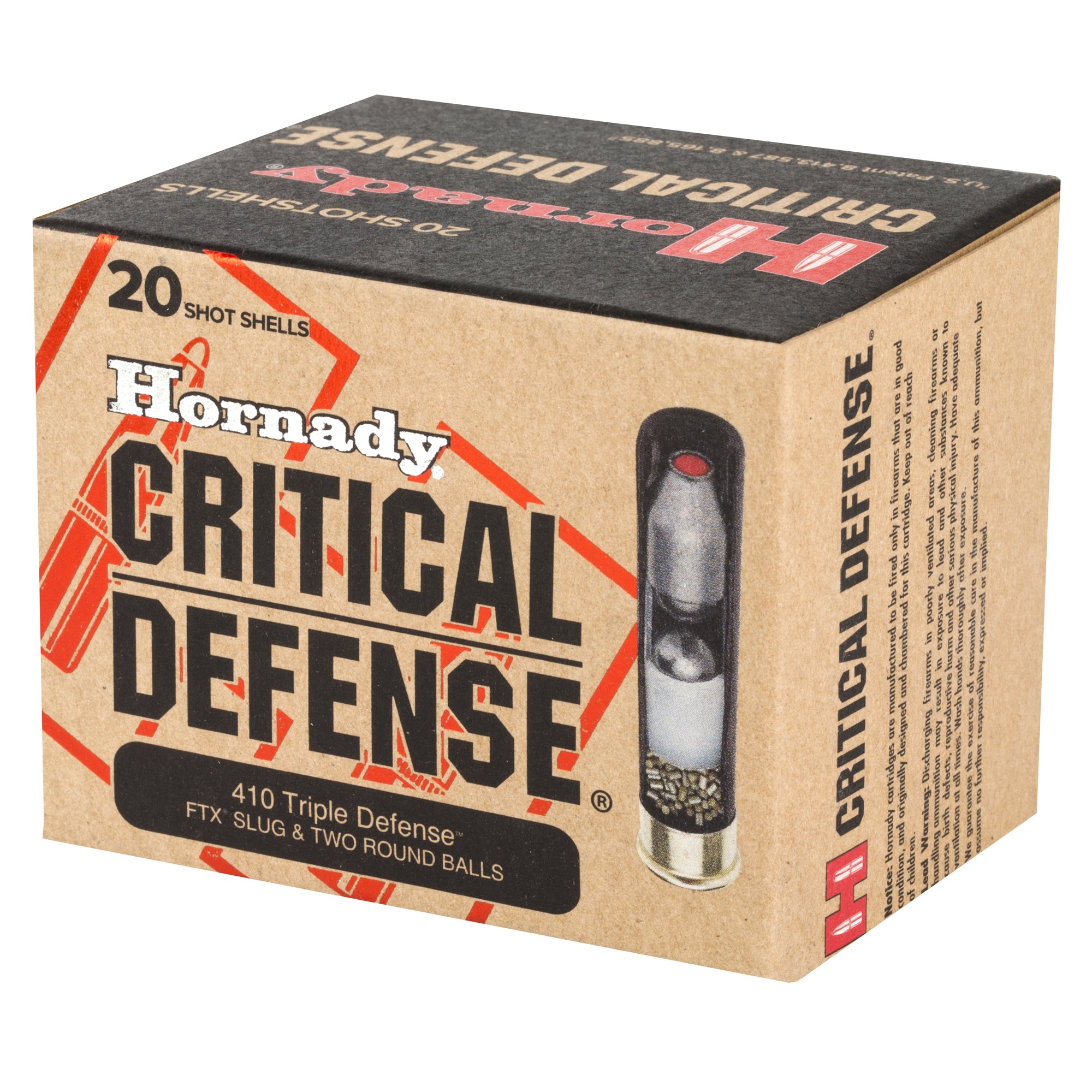 Hornady Critical Defense 410 Bore 2.5-Inch Slug Ammunition – 20 Rounds