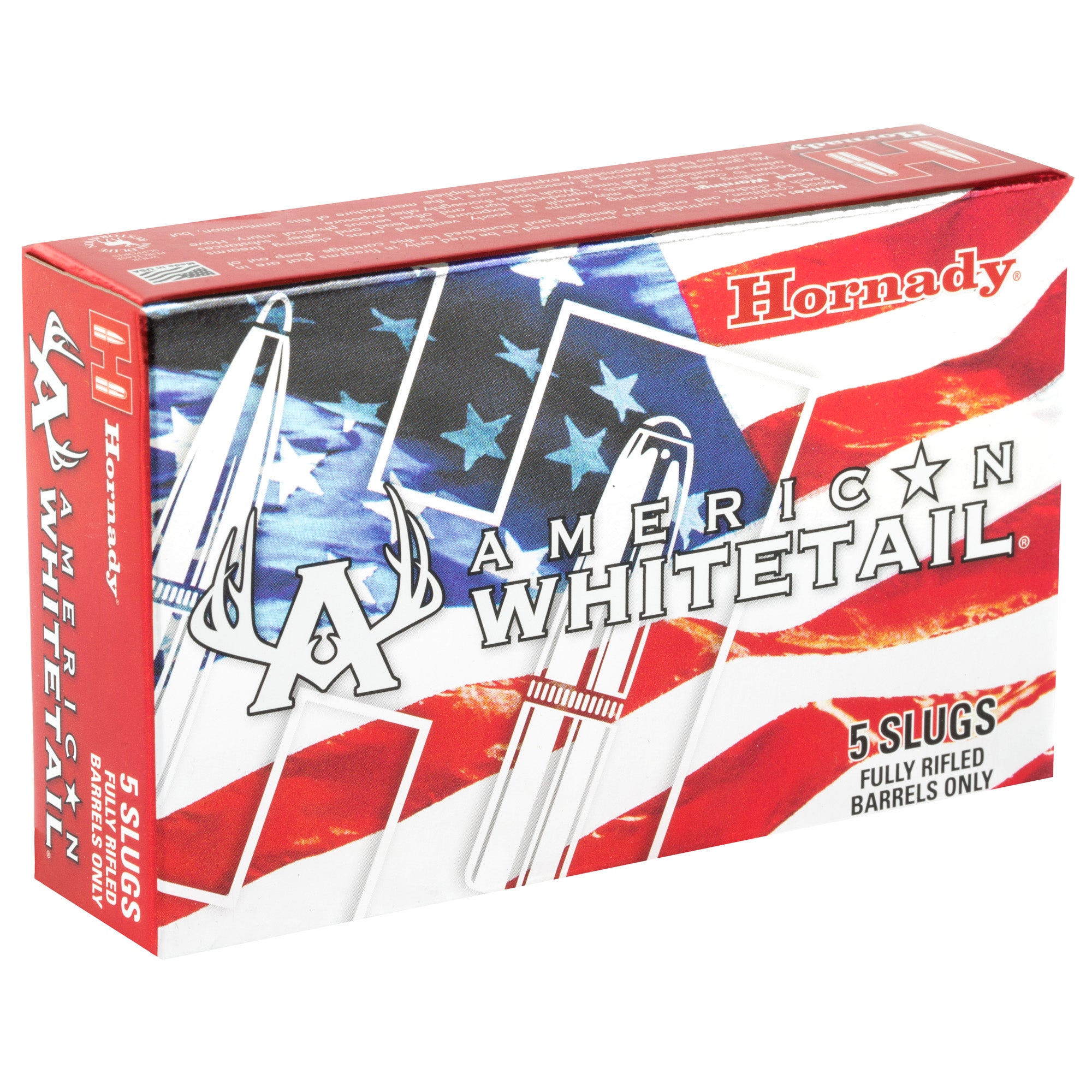 Hornady American Whitetail 12 Gauge 2.75 Inch 325-Grain Rifled Slugs (Box of 5, Case of 100)