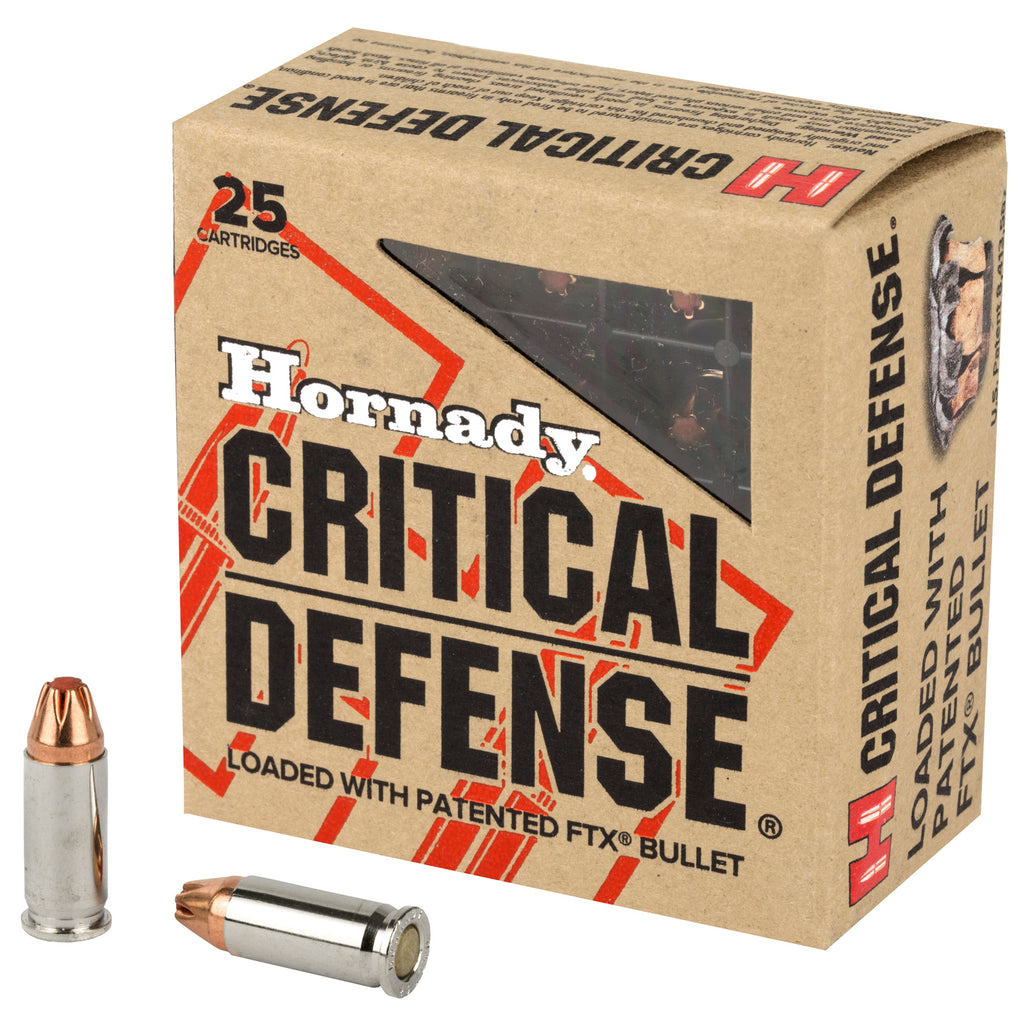 Hornady Critical Defense 25 ACP 35-Grain FlexTip Ammunition - 25 Rounds