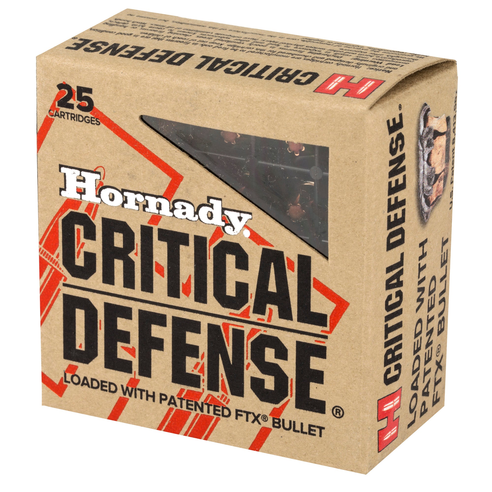 Hornady Critical Defense 25 ACP 35-Grain FlexTip Ammunition - 25 Rounds