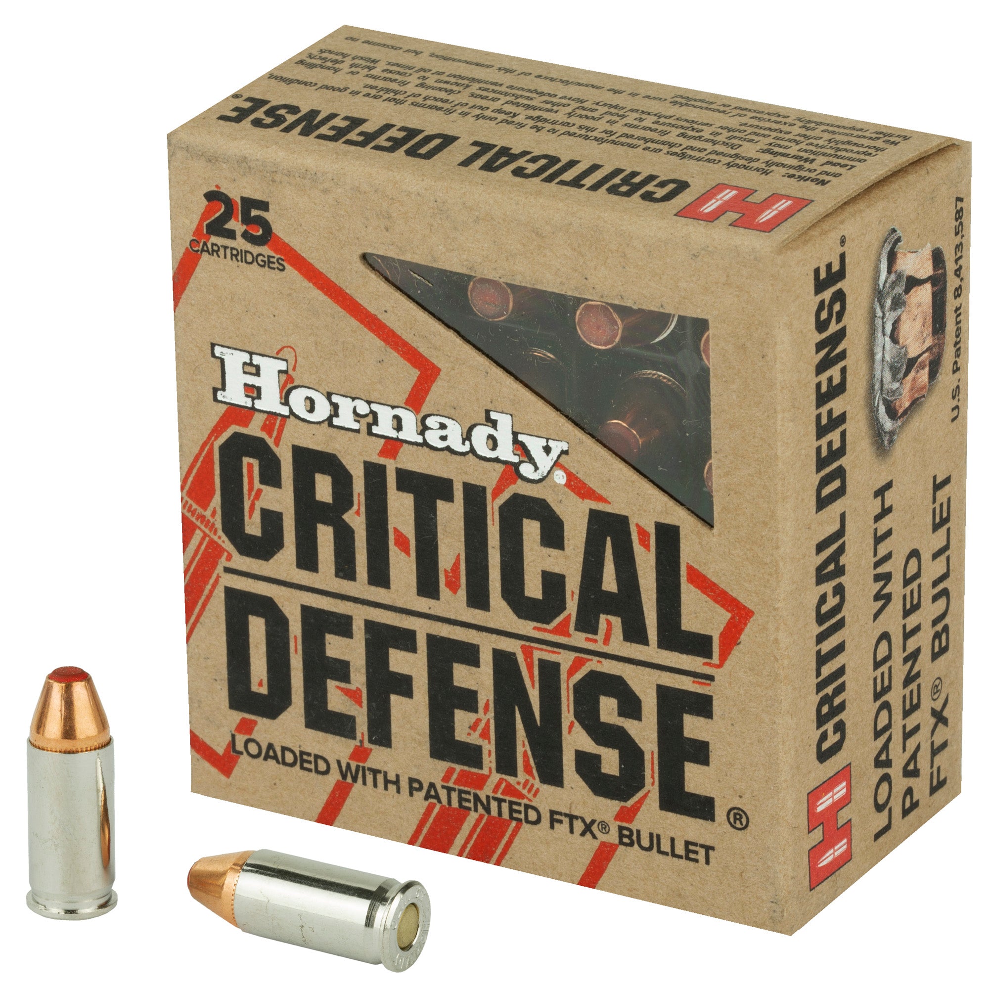 Hornady Critical Defense FlexTip 32 ACP 60 Grain Ammunition - Box of 25 Rounds
