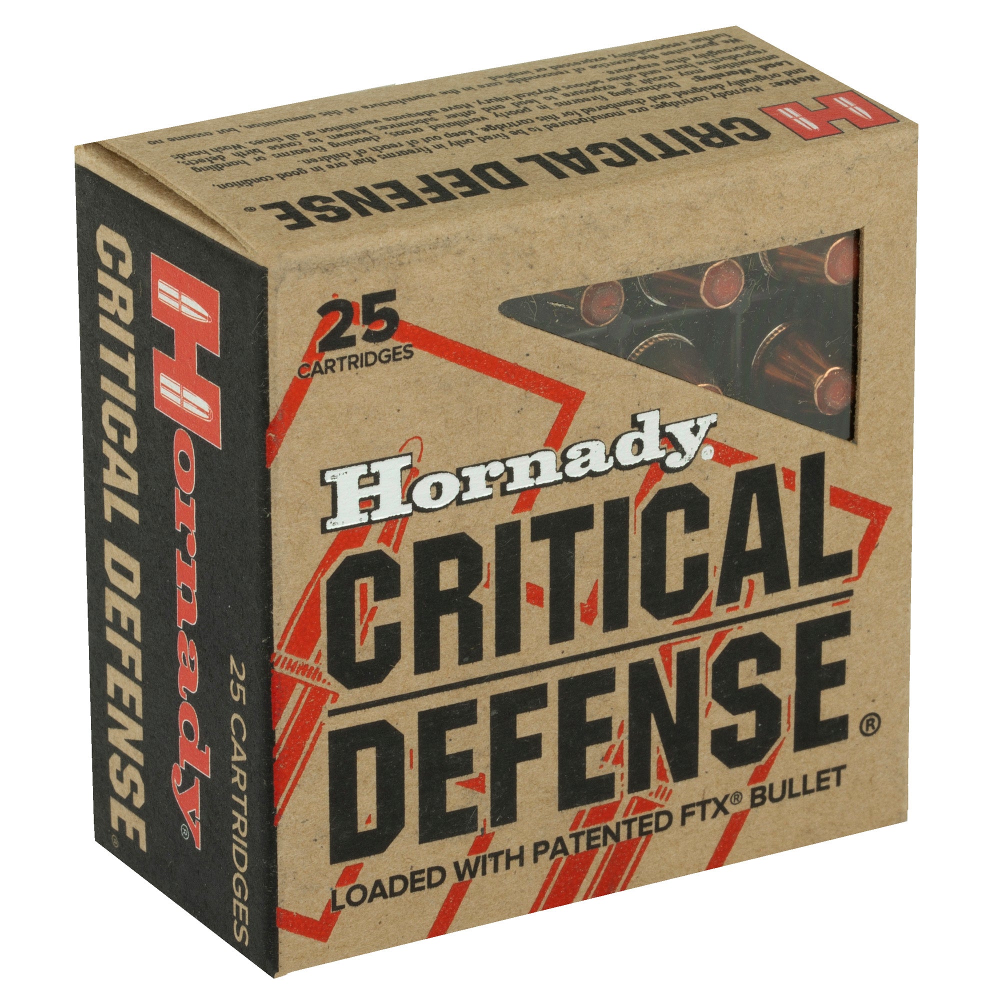 Hornady Critical Defense FlexTip 32 ACP 60 Grain Ammunition - Box of 25 Rounds