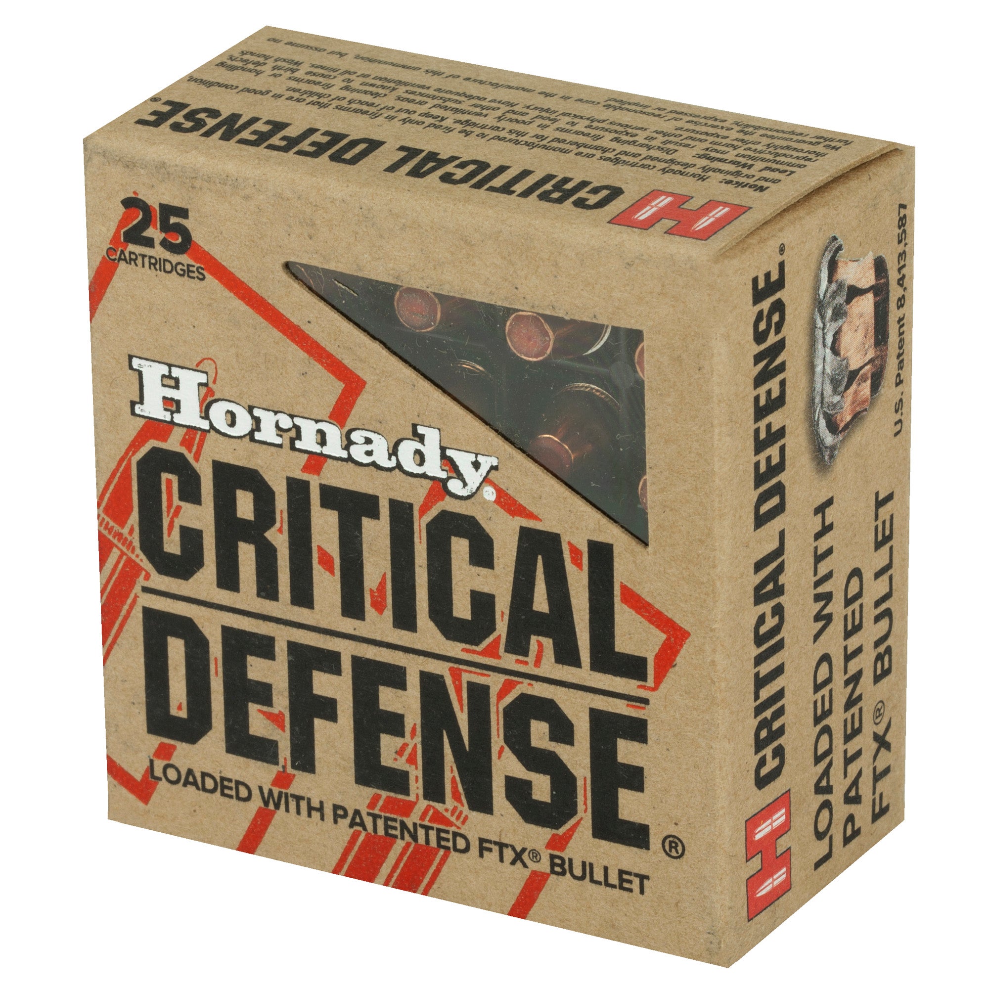 Hornady Critical Defense FlexTip 32 ACP 60 Grain Ammunition - Box of 25 Rounds