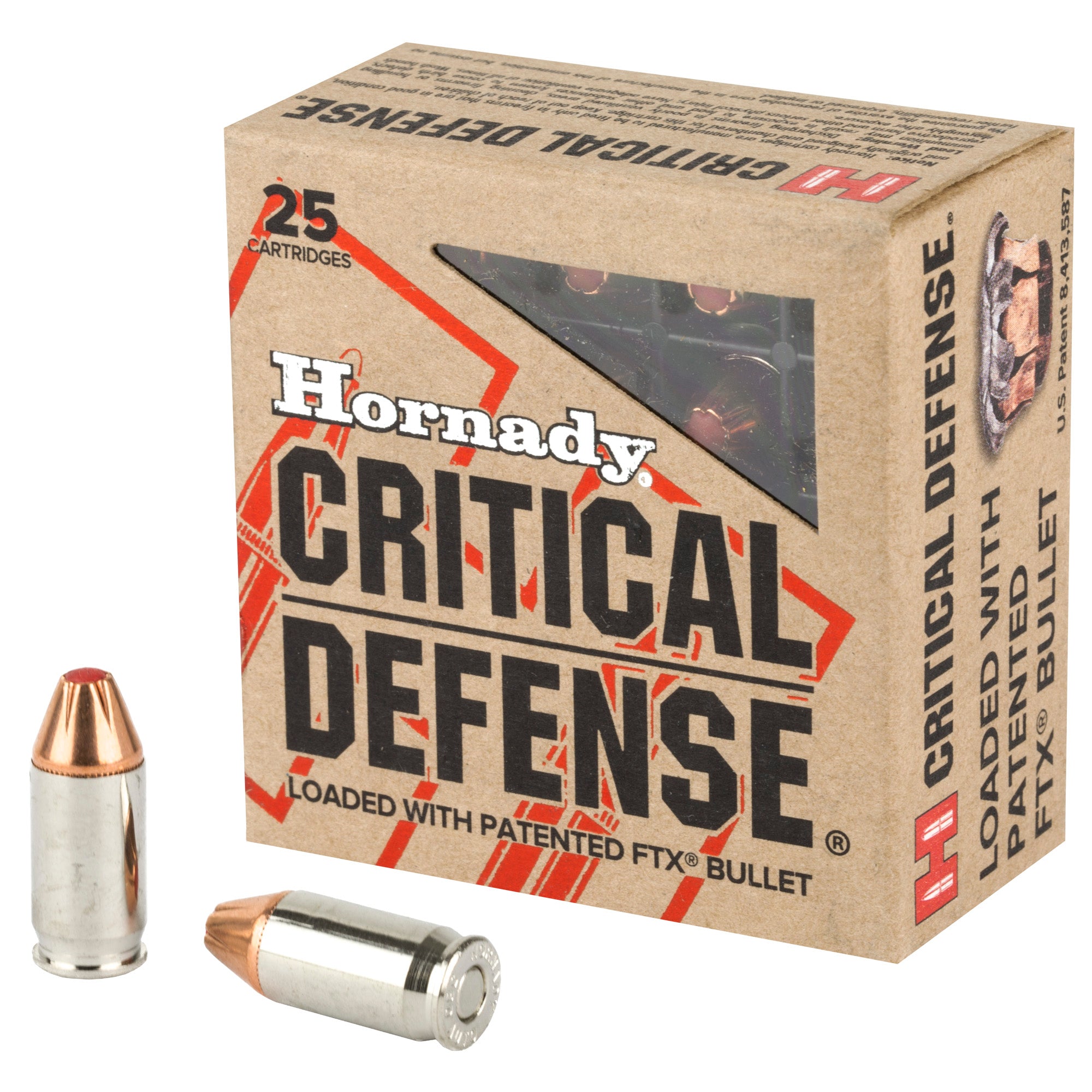 Hornady Critical Defense 380 ACP 90-Grain FlexTip Pistol Ammunition – 25 Rounds