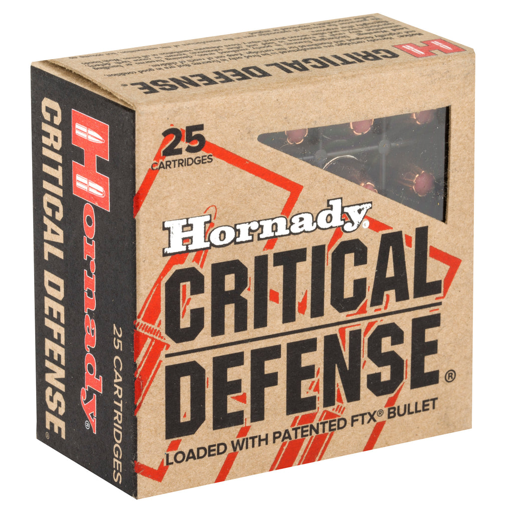 Hornady Critical Defense 380 ACP 90-Grain FlexTip Pistol Ammunition – 25 Rounds