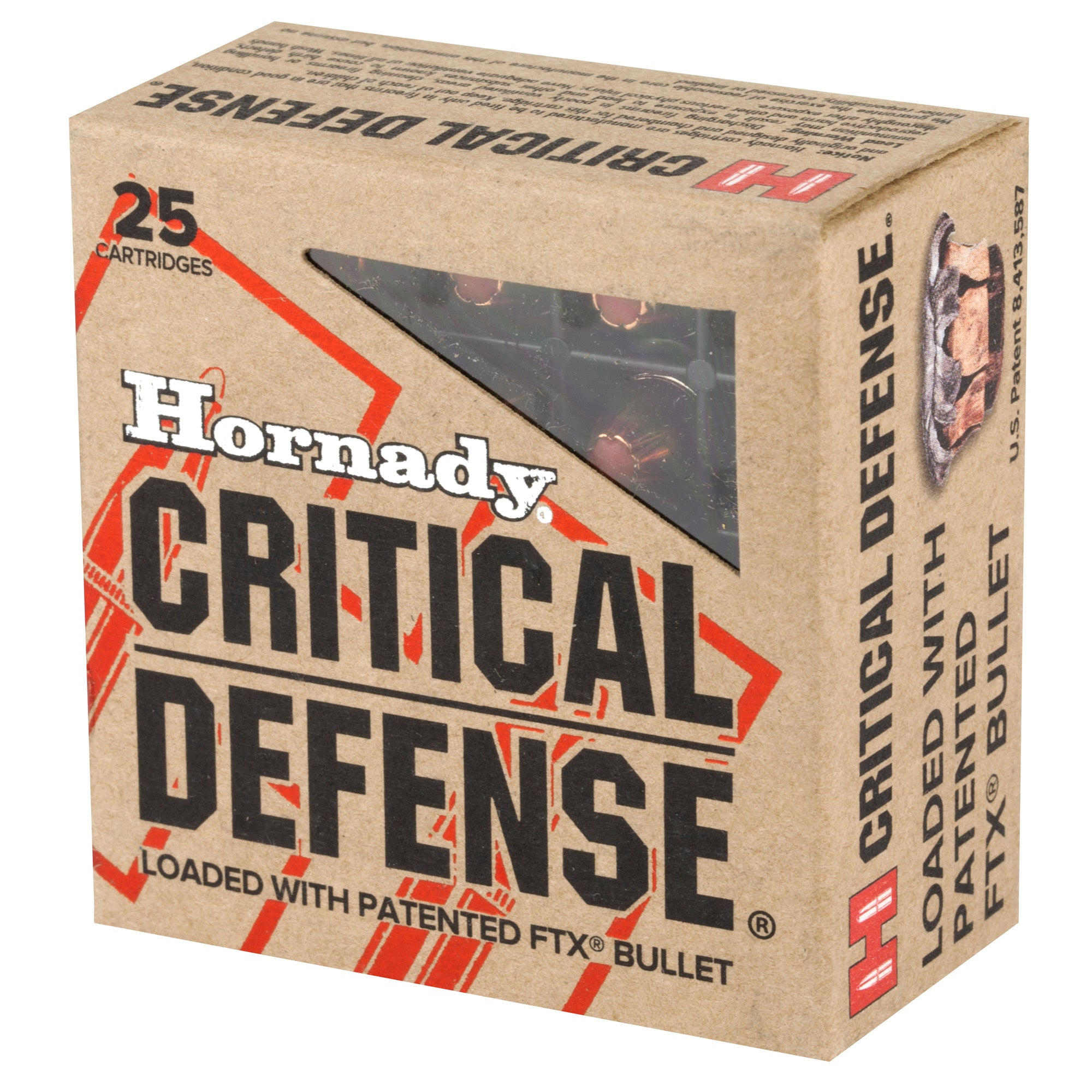 Hornady Critical Defense 380 ACP 90-Grain FlexTip Pistol Ammunition – 25 Rounds