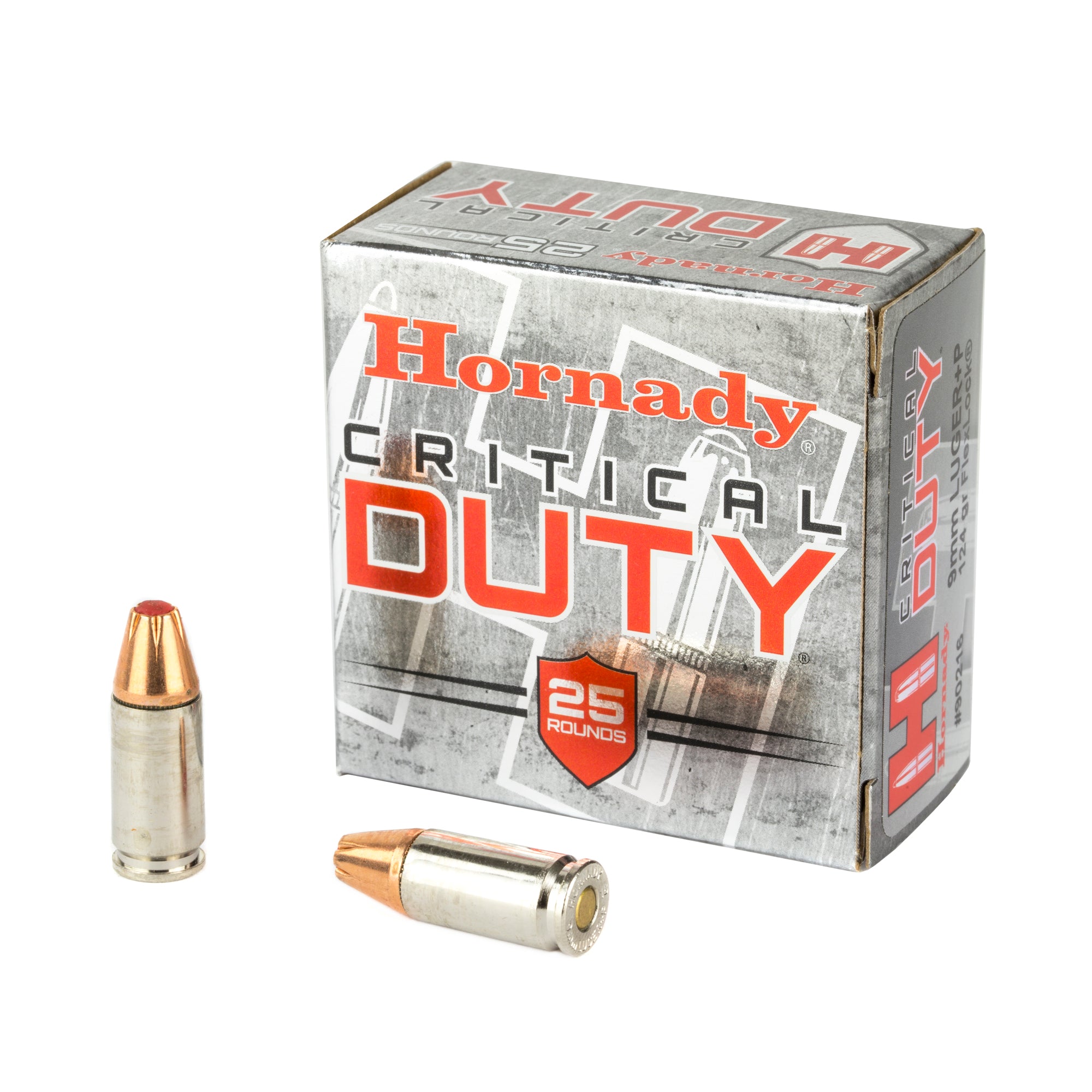 Hornady Critical Duty 9mm +P 124 Grain FlexLock Duty Ammunition - 25 Rounds