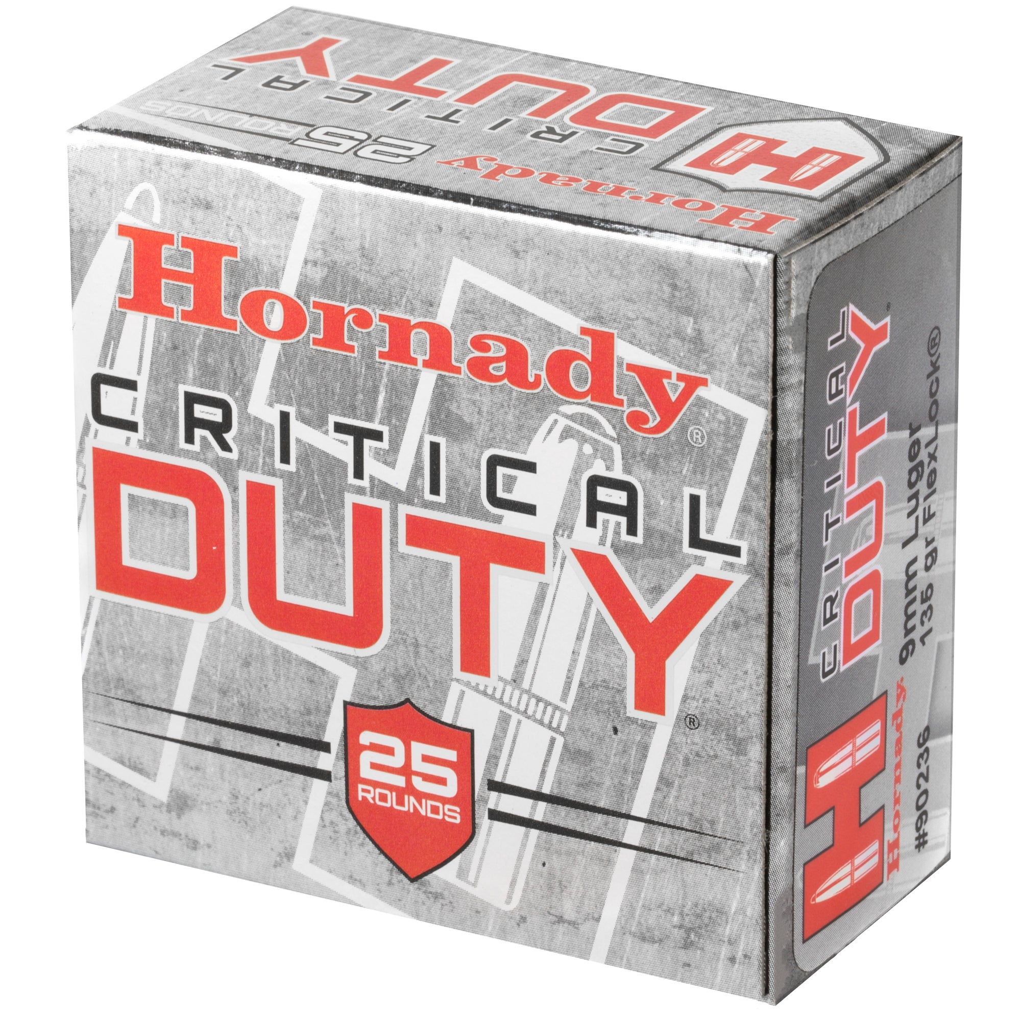 Hornady Critical Duty 9mm 135 Grain FlexLock Duty Ammunition - 25 Rounds per Box