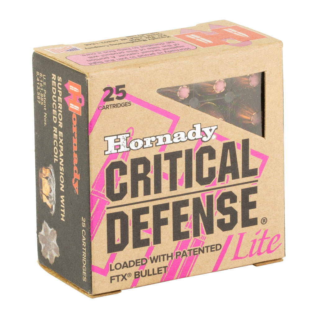 Hornady Critical Defense Lite 9mm 100-Grain FlexTip Ammunition - Pack of 25