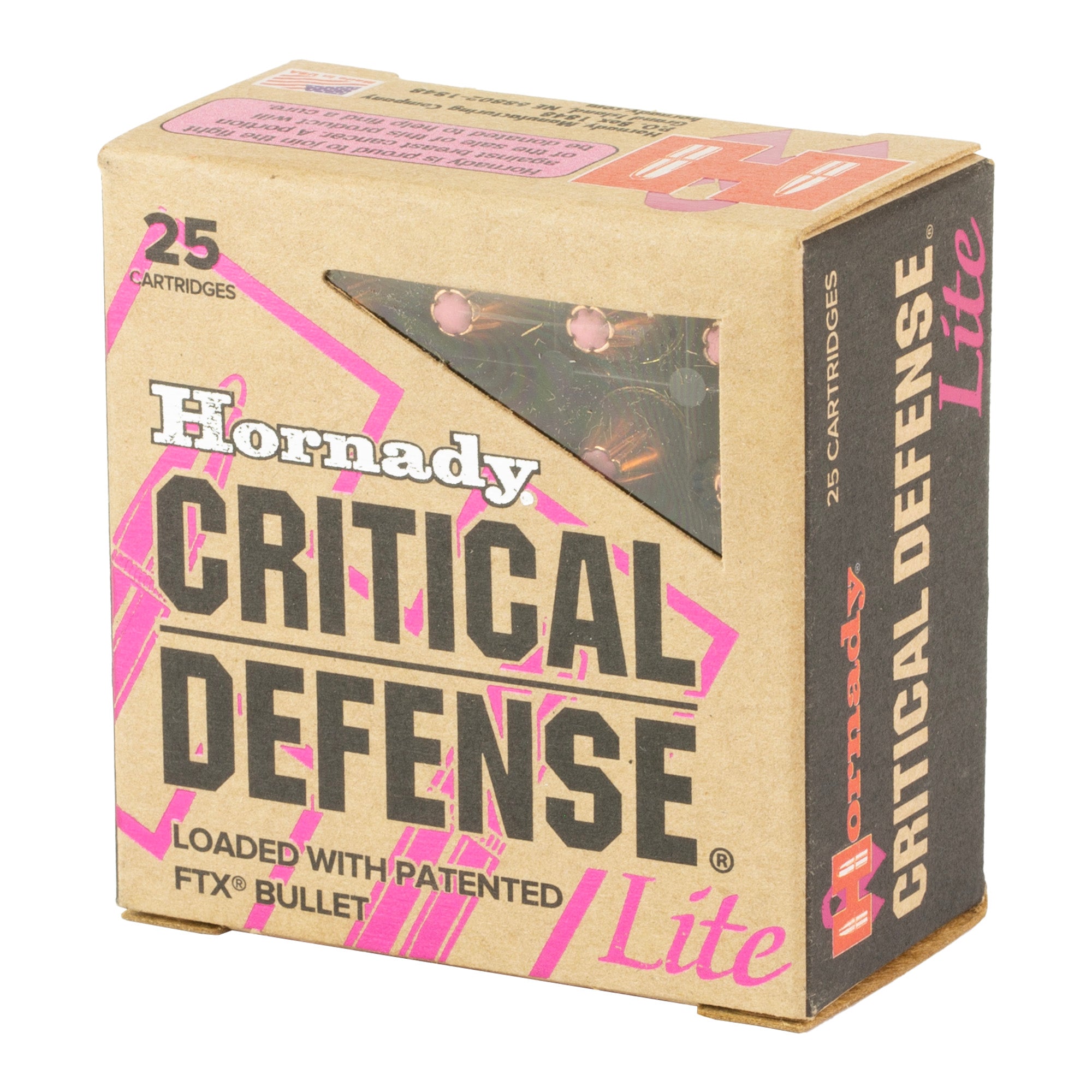 Hornady Critical Defense Lite 9mm 100-Grain FlexTip Ammunition - Pack of 25
